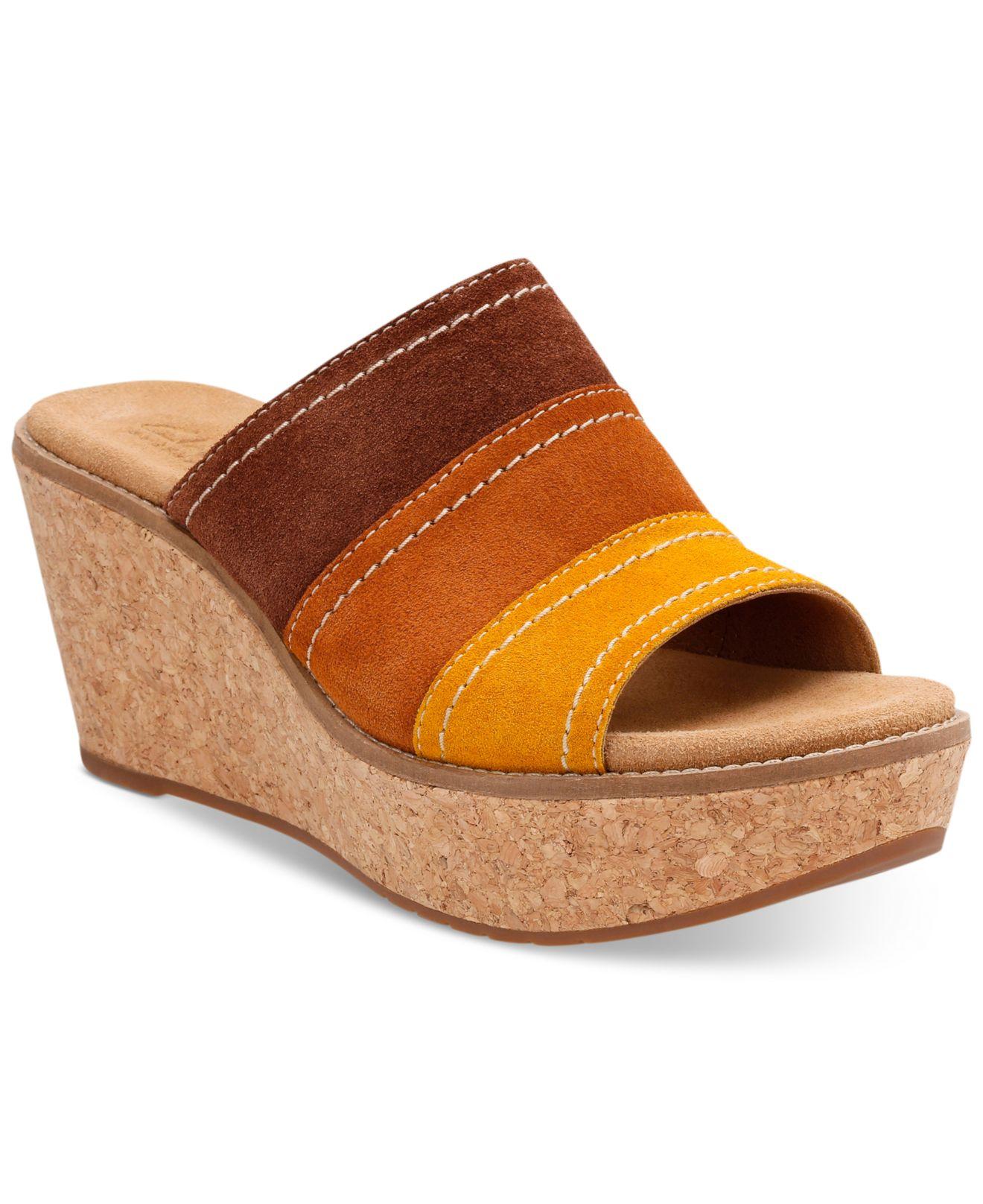 Lyst Clarks Women�s Aisley Lily Wedge Sandals in Brown