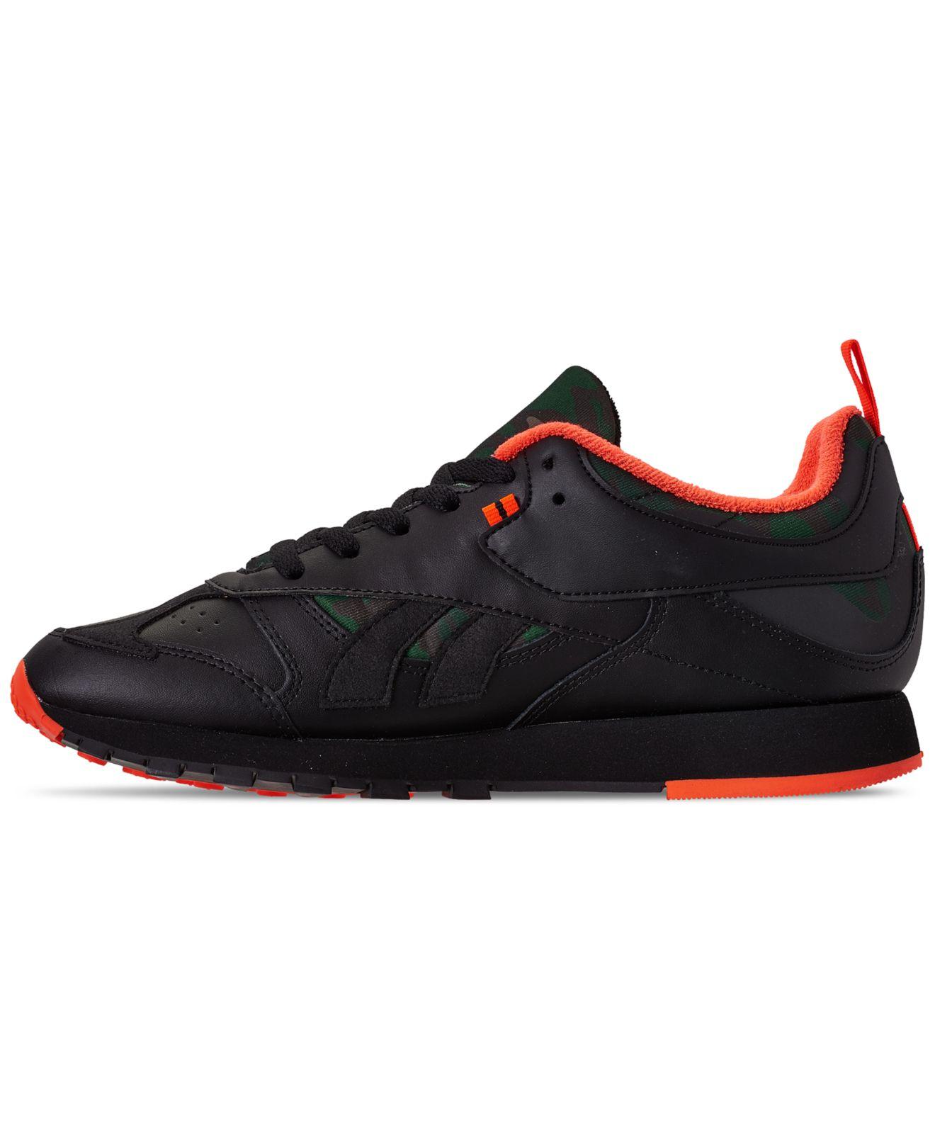 Reebok Classic Leather Rc 1.0 Casual Sneakers From Finish Line in  Black/Orange/Camo (Black) for Men | Lyst