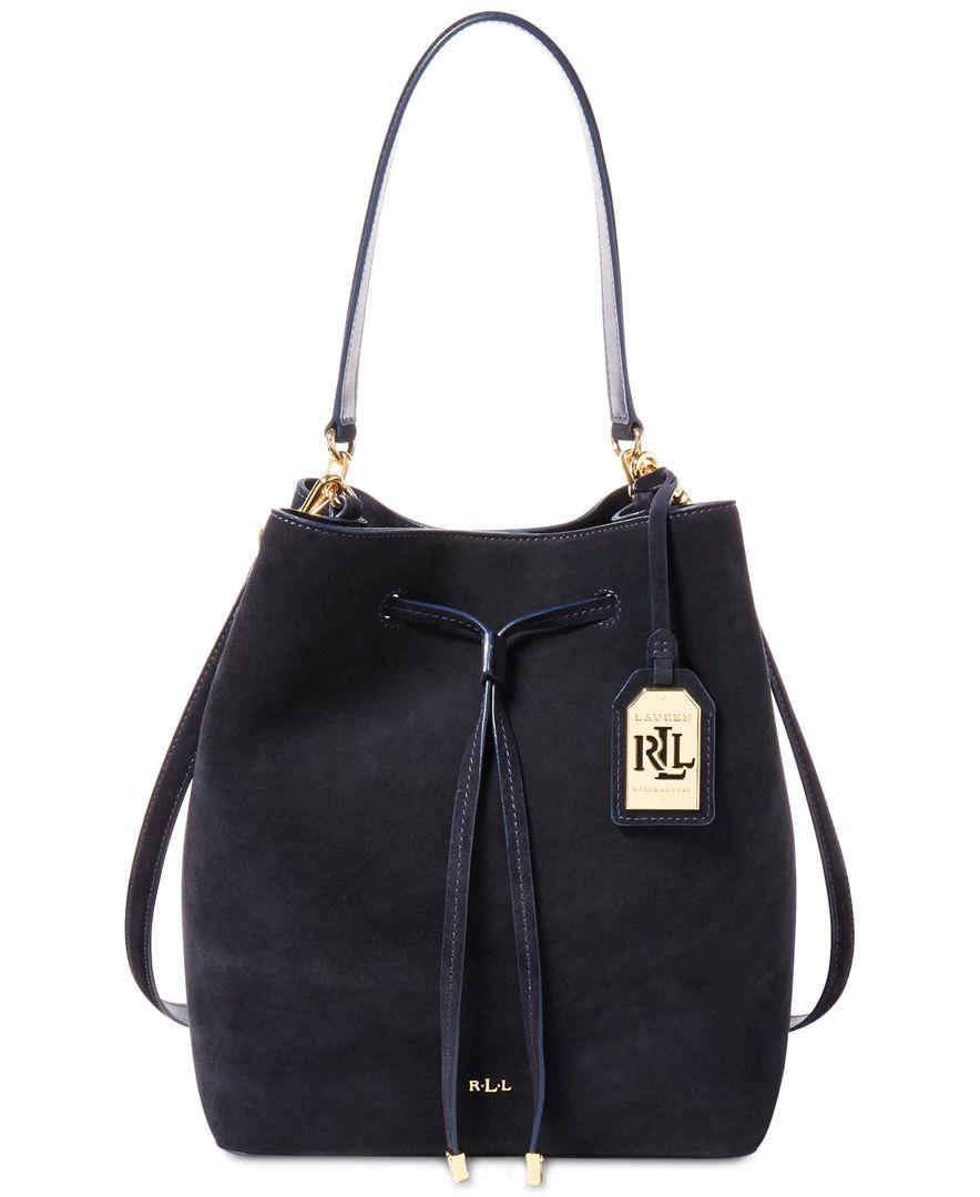 macys ralph lauren bucket bag