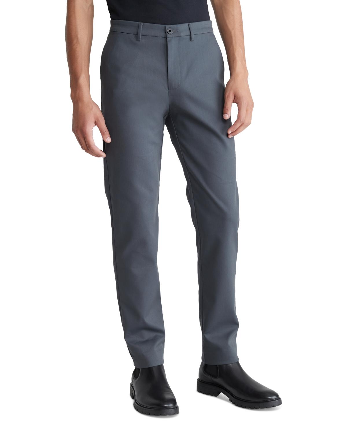 slim fit dress slacks Calvin Klein Infinite Stretch Skinny-Fit Dress Pants In Navy