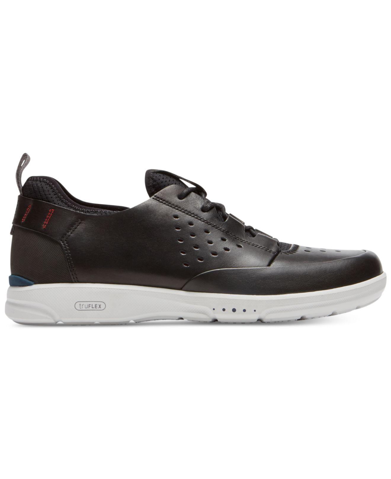 Rockport Leather Men's Truflex Ubal Sneakers in Black for Men - Lyst