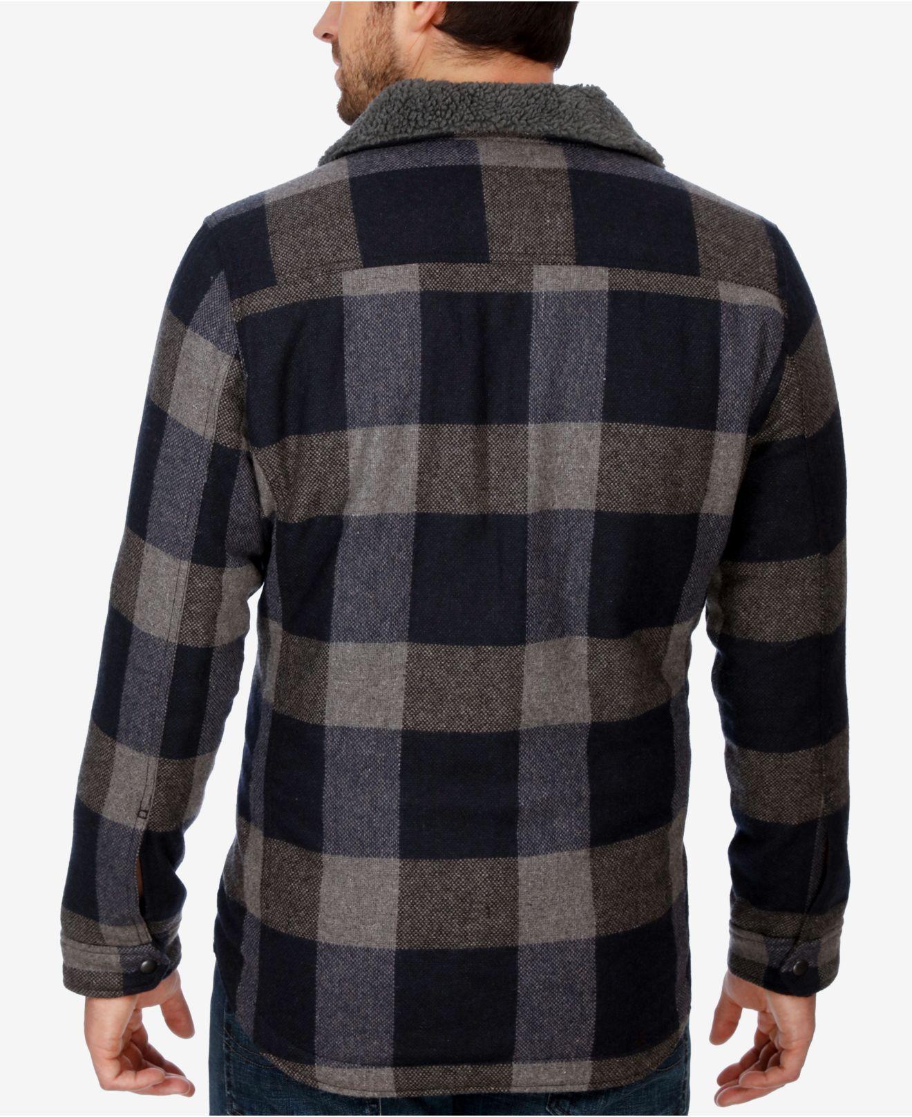 Lucky Brand Wool Men's Buffalo Plaid Jacket in Gray for Men - Lyst