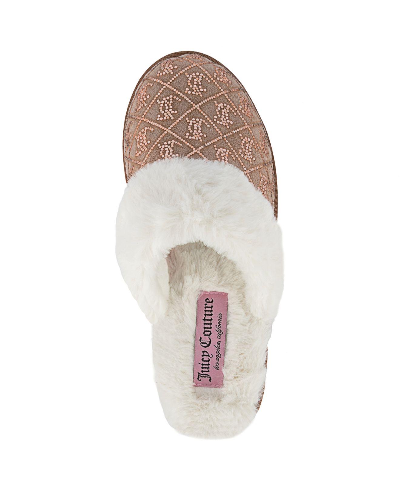 Juicy Couture Kira Logo Slippers in Brown | Lyst
