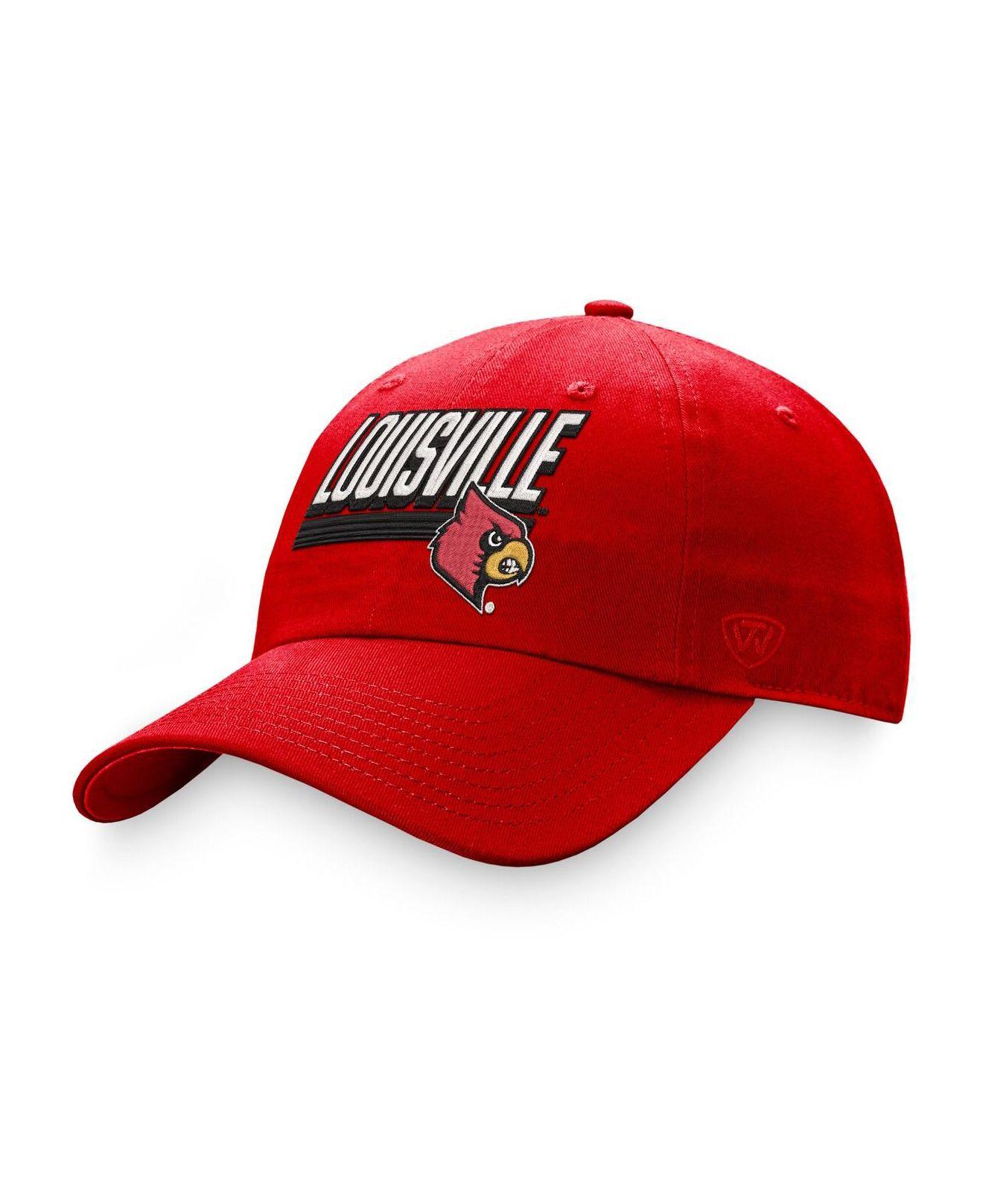 Men's Top of The World Khaki Louisville Cardinals Slice Adjustable Hat