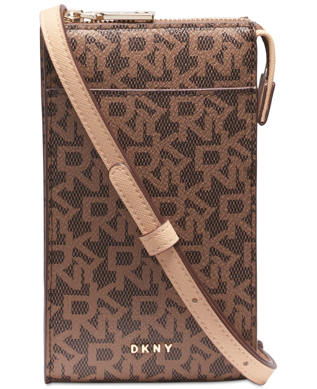 DKNY Bryant Signature Phone Crossbody, Created For Macy's in Brown Lyst