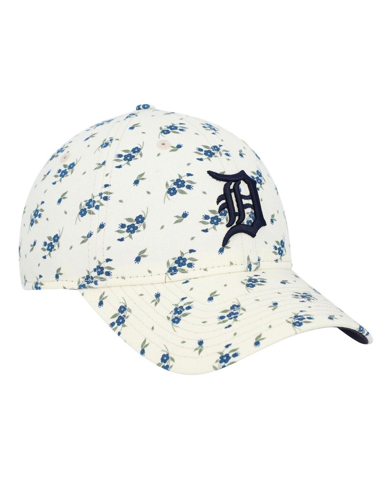 KTZ Cream Detroit Tigers Chrome Bloom 9twenty Adjustable Hat in White