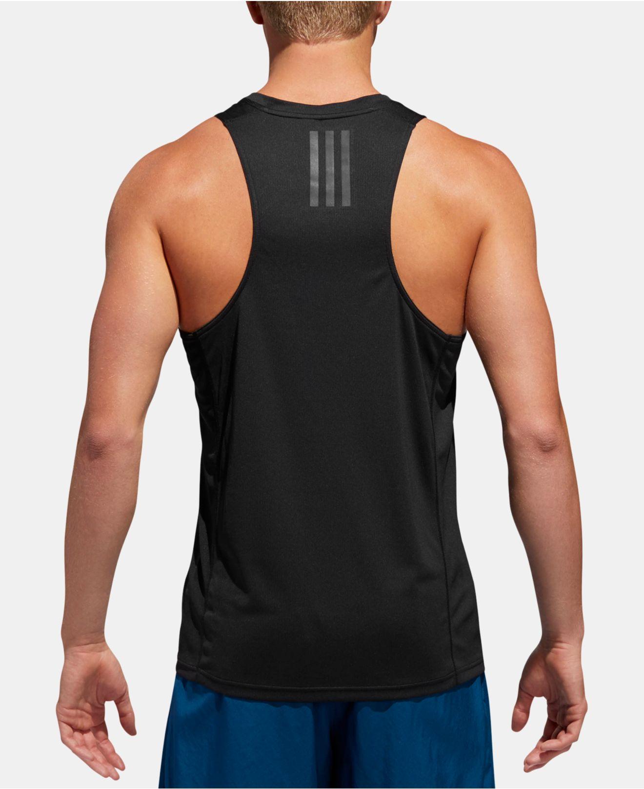 adidas Synthetic Climacool® Tank Top in Black for Men - Lyst