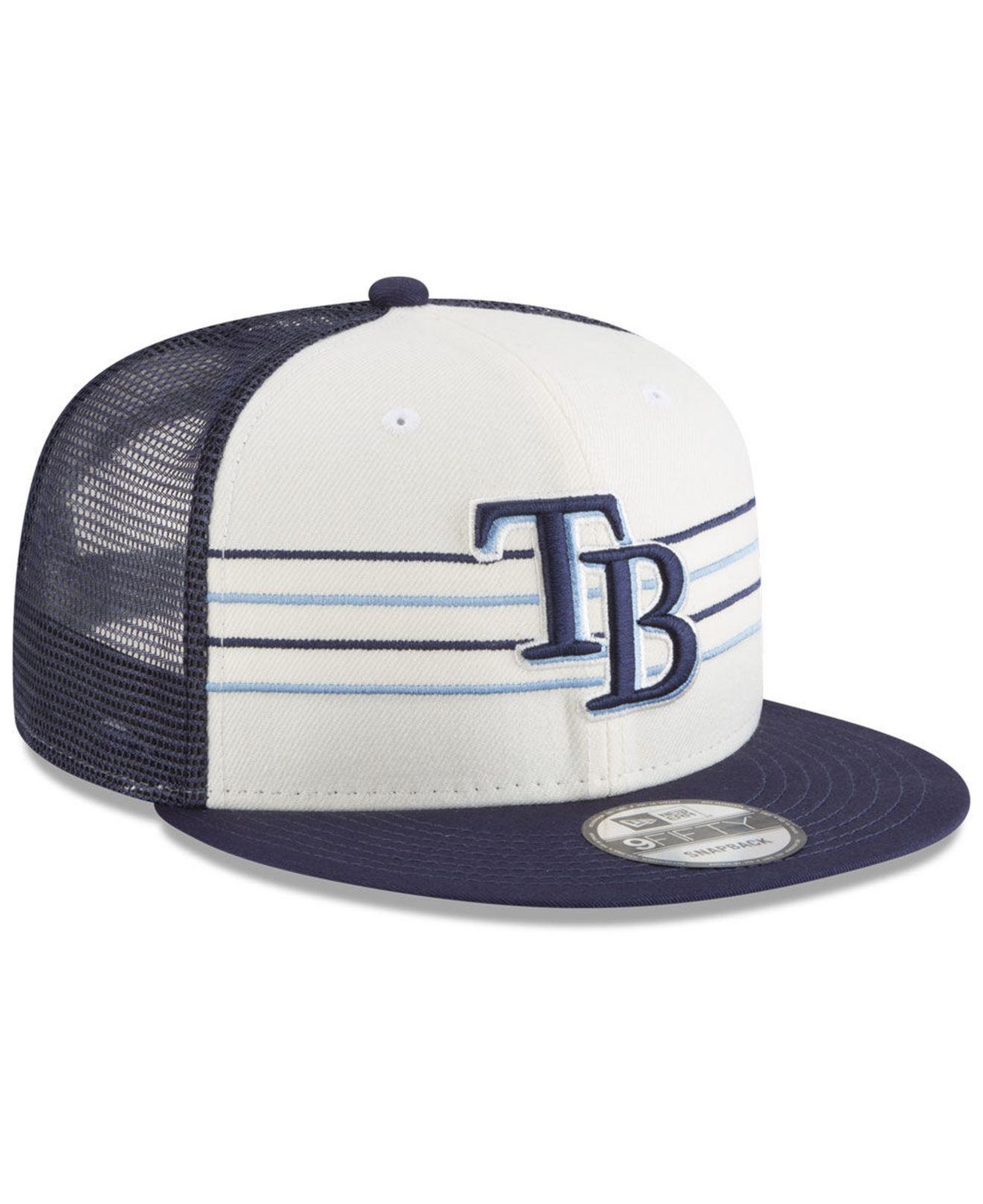 Ktz Synthetic Tampa Bay Rays Vintage Stripe 9fifty Snapback Cap In