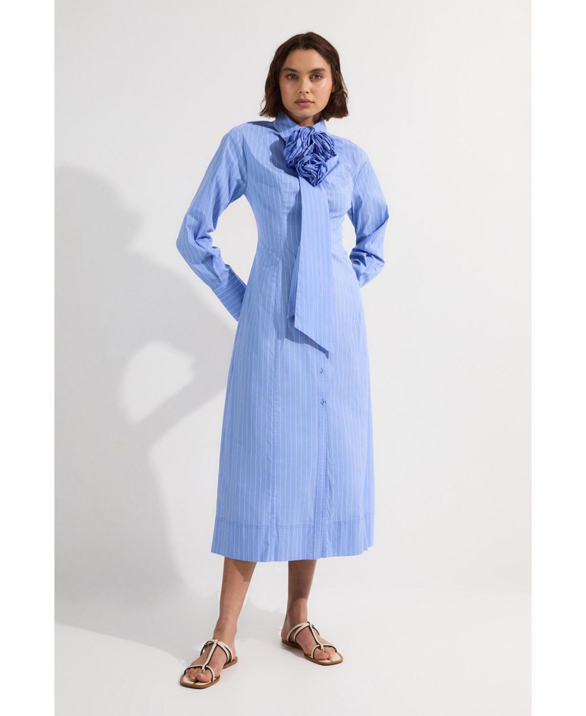 karen millen blue midi dress Karen Millen Petite Viscose Drape Satin Midi Dress in Pale Blue