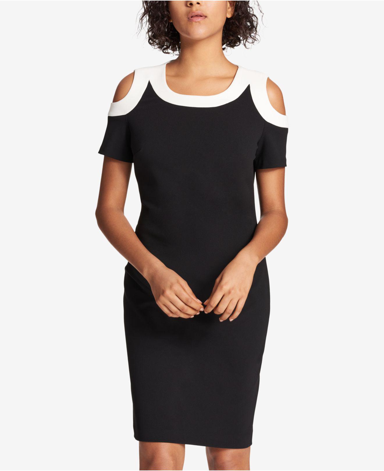 tommy hilfiger black and white dress 