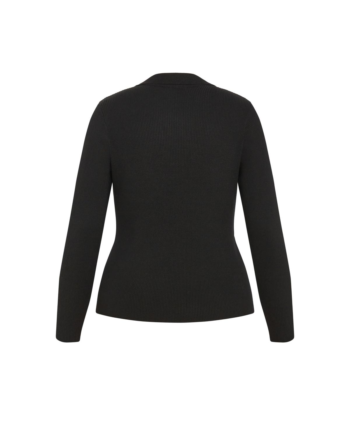 売れ筋商品|||シティーシック ニット&セーター アウター レディース Plus Size Zola Sweater Black City Chic Sweaters and pullovers for Women | Online Sale up