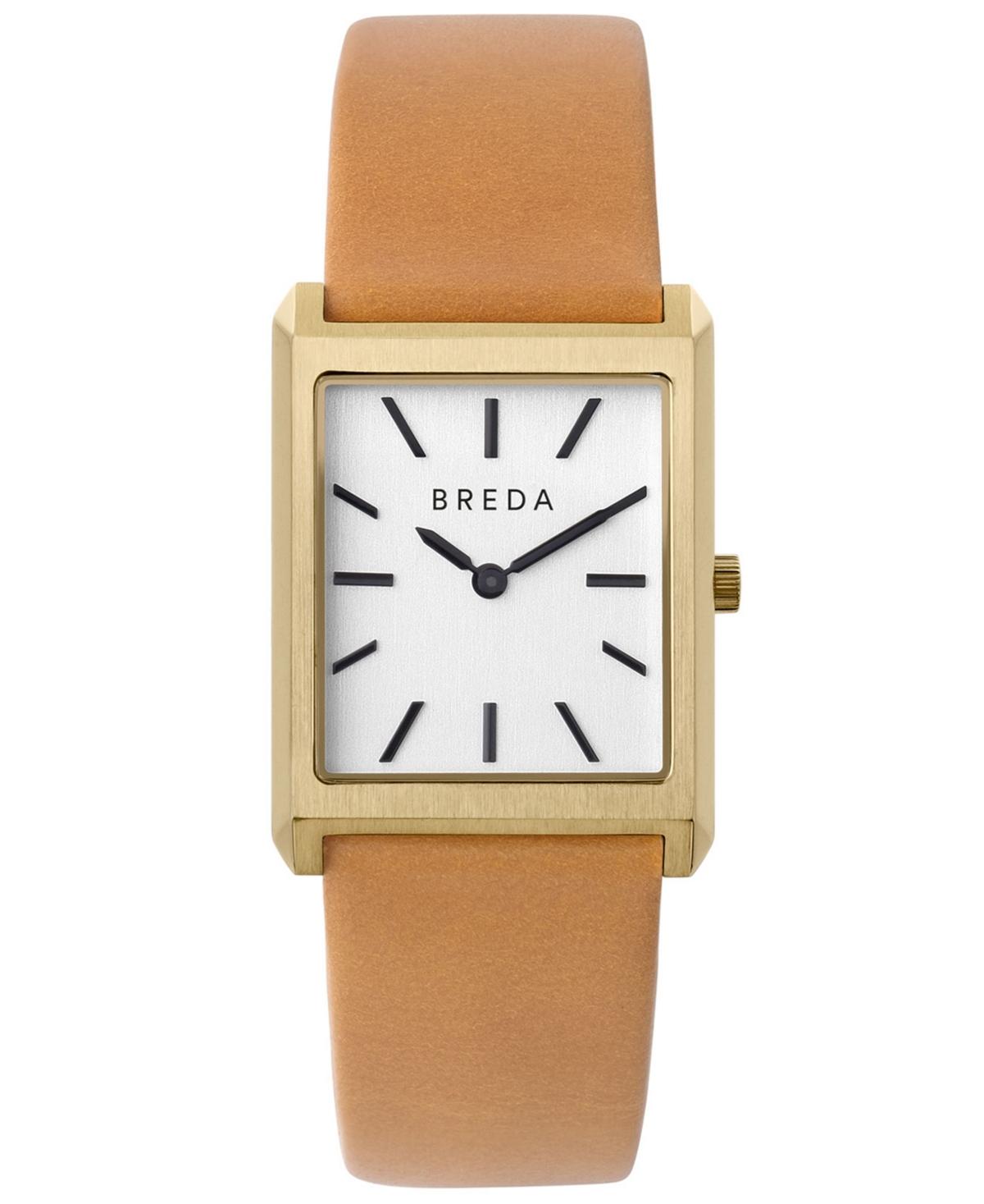 Breda Square Watch with Brown Leather Strap Brand new brown leather breda watch main image 3