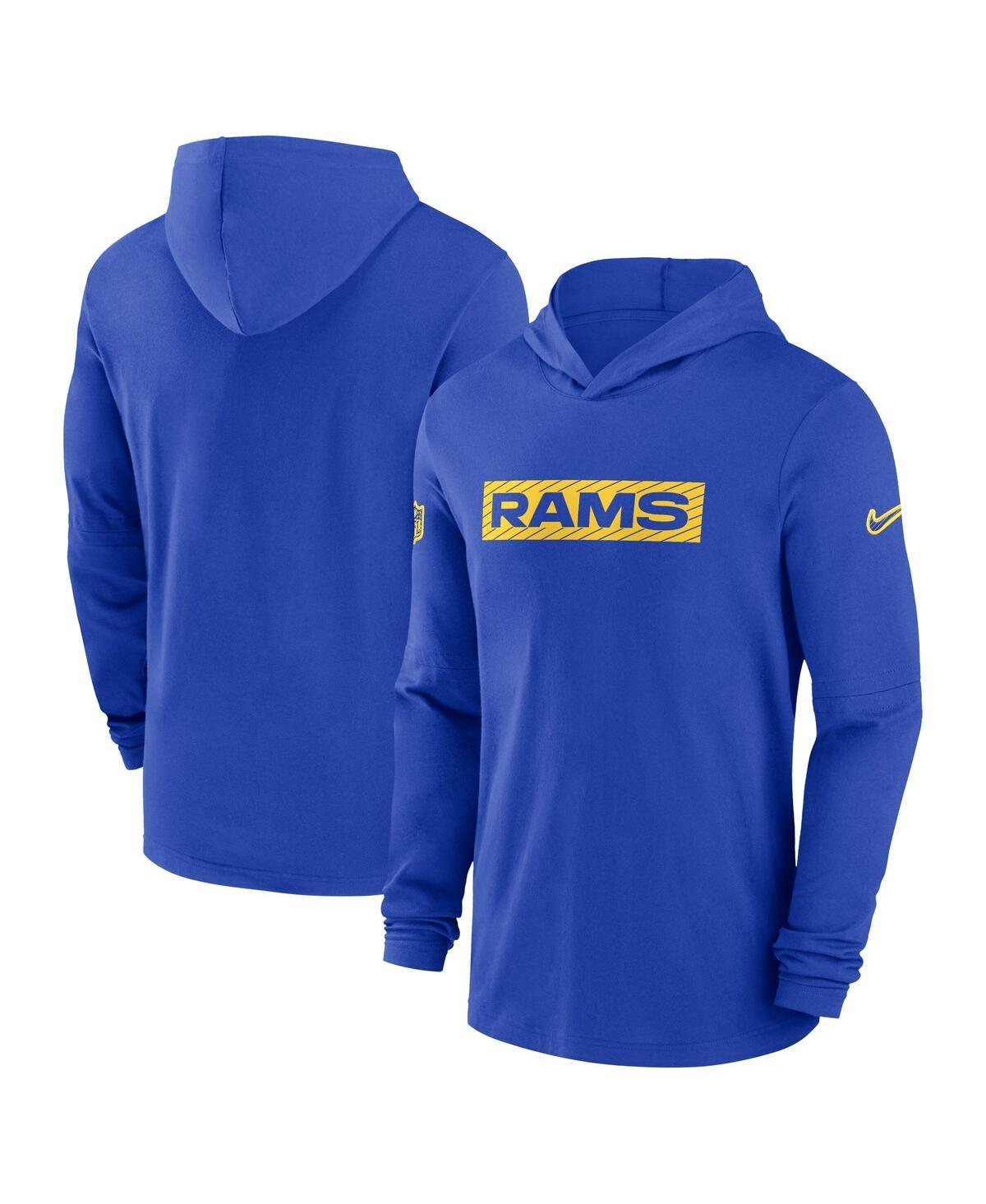 Nike Los Angeles Rams Sideline Hoodie Performance Long Sleeve T shirt in Blue for Men Lyst