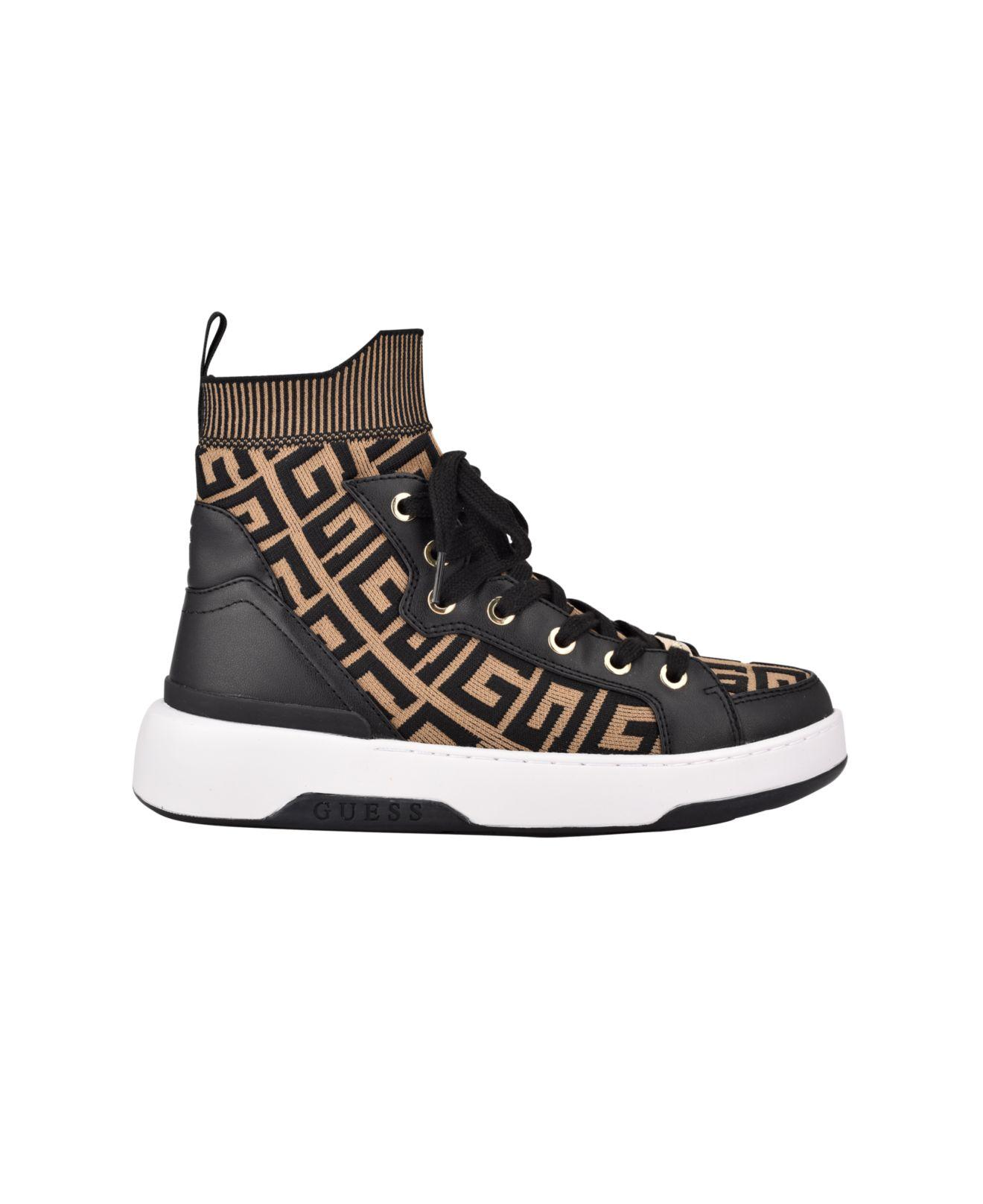 Guess Manney High Top Logo Sneaker in Black | Lyst