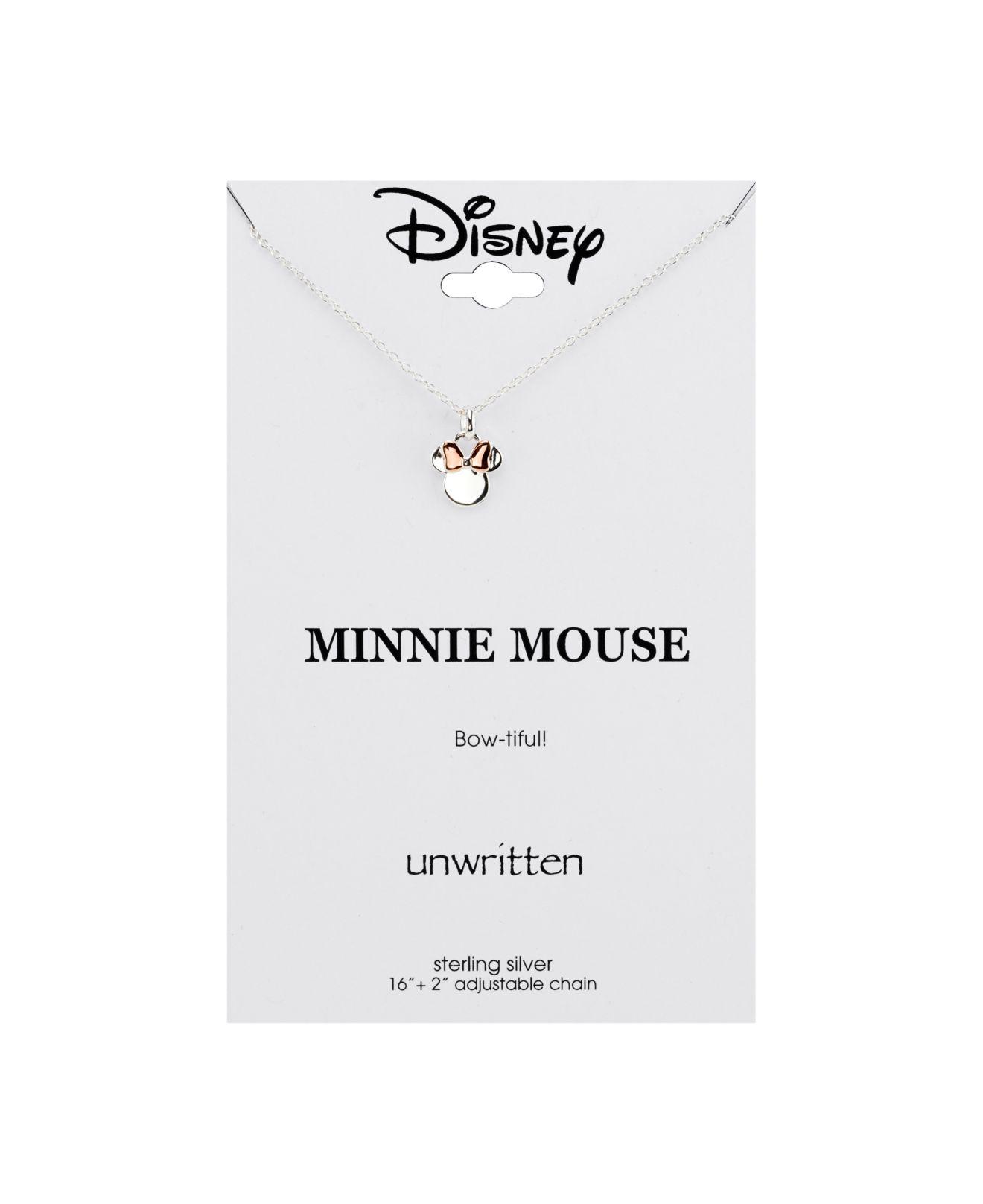 Disney 's Minnie Mouse Pendant Necklace For Unwritten In Sterling 