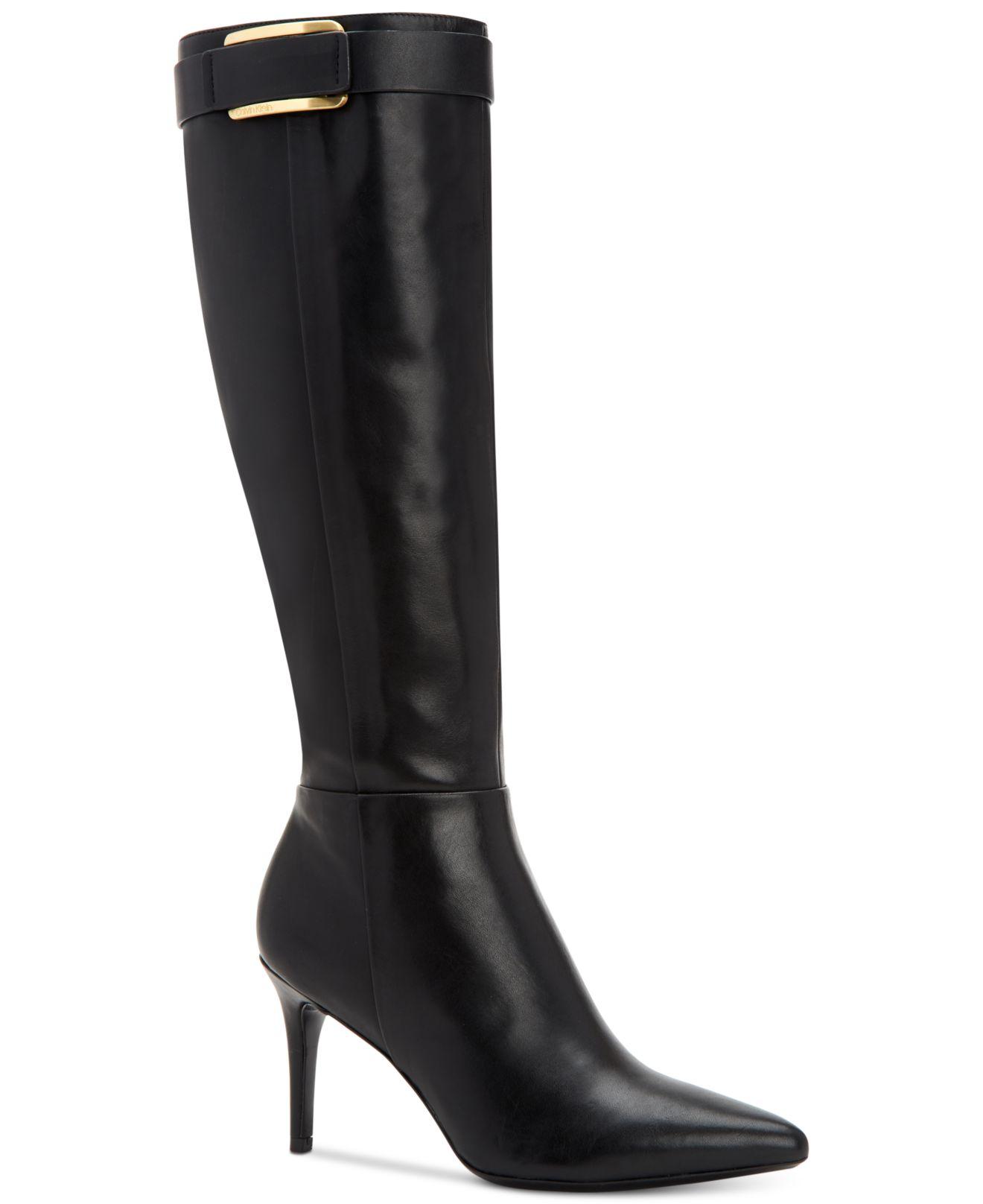 calvin klein long boots