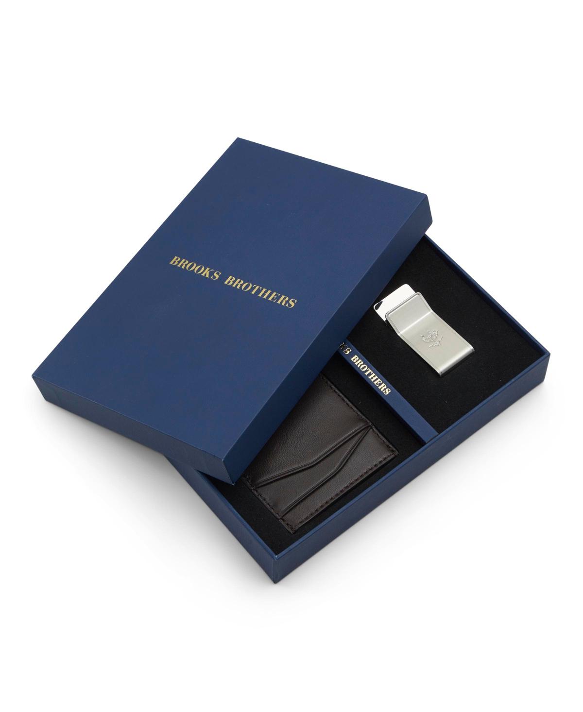 Brooks Brothers Gifting Cardholder And Money Clip Set in Black for