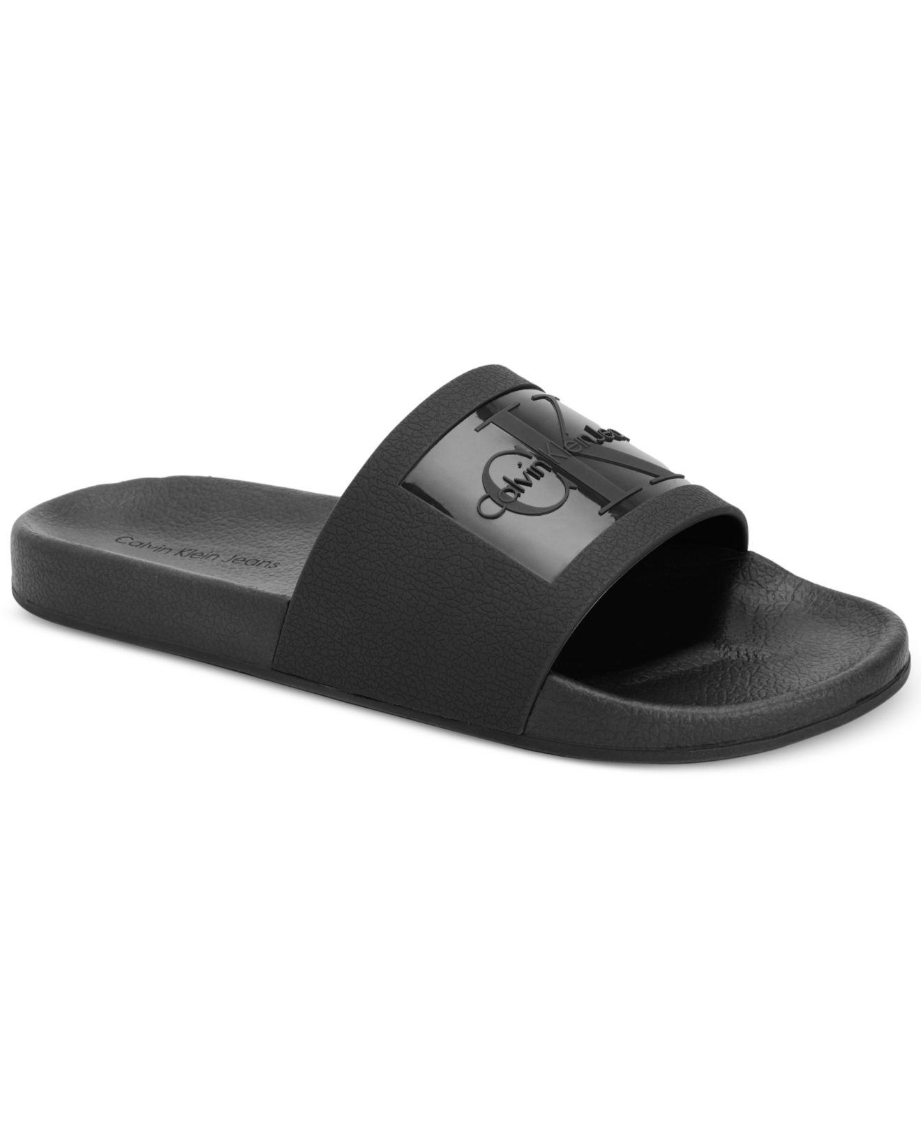 calvin klein slides mens black