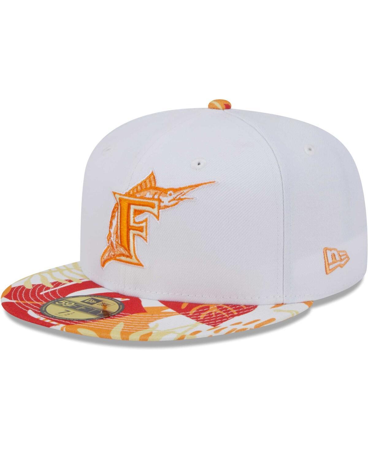 Men's New Era White/Pink Detroit Tigers Flamingo 59FIFTY Fitted Hat