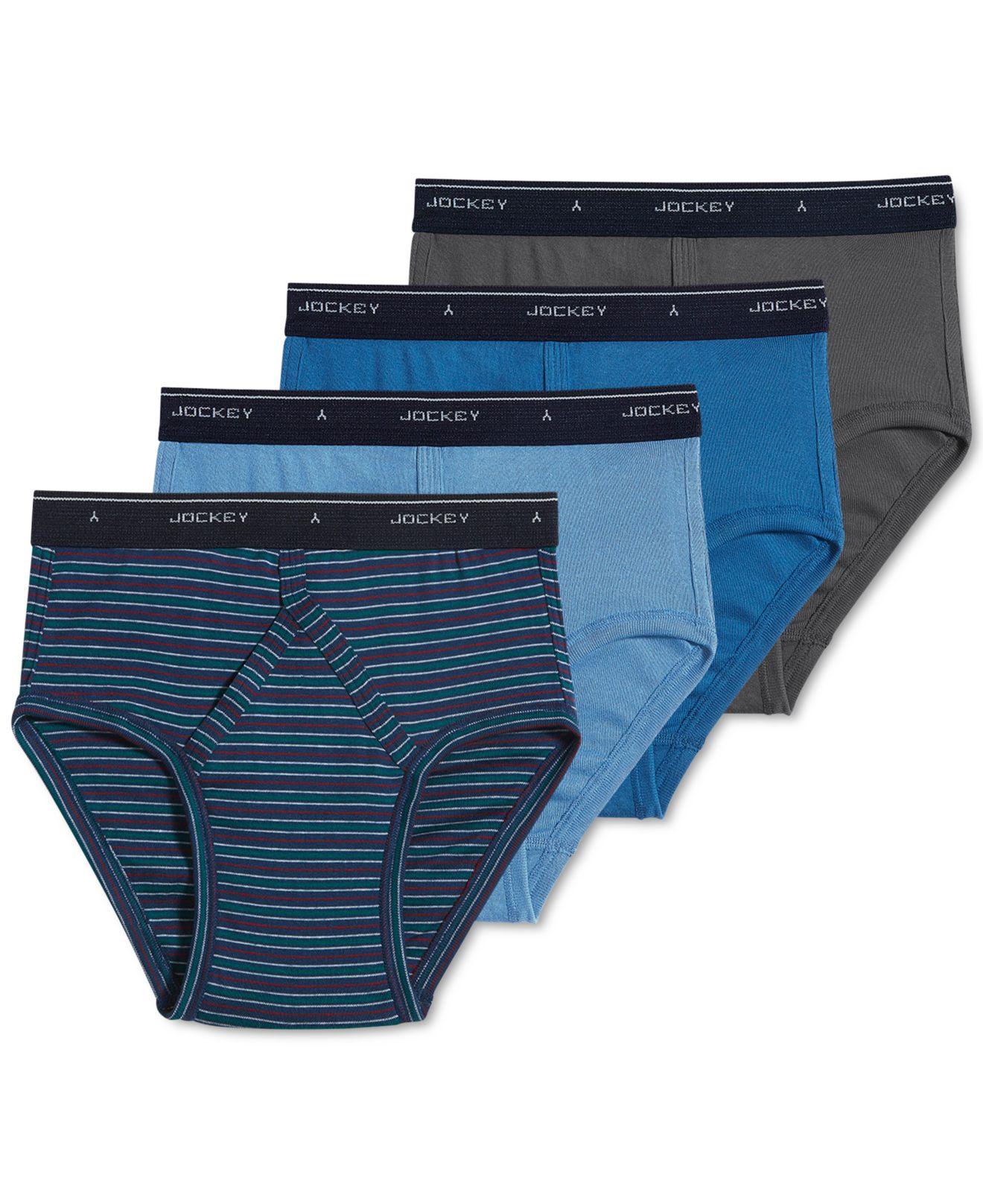 Jockey Cotton Classic Collection Low-rise Briefs 4-pack in Blue for Men ...