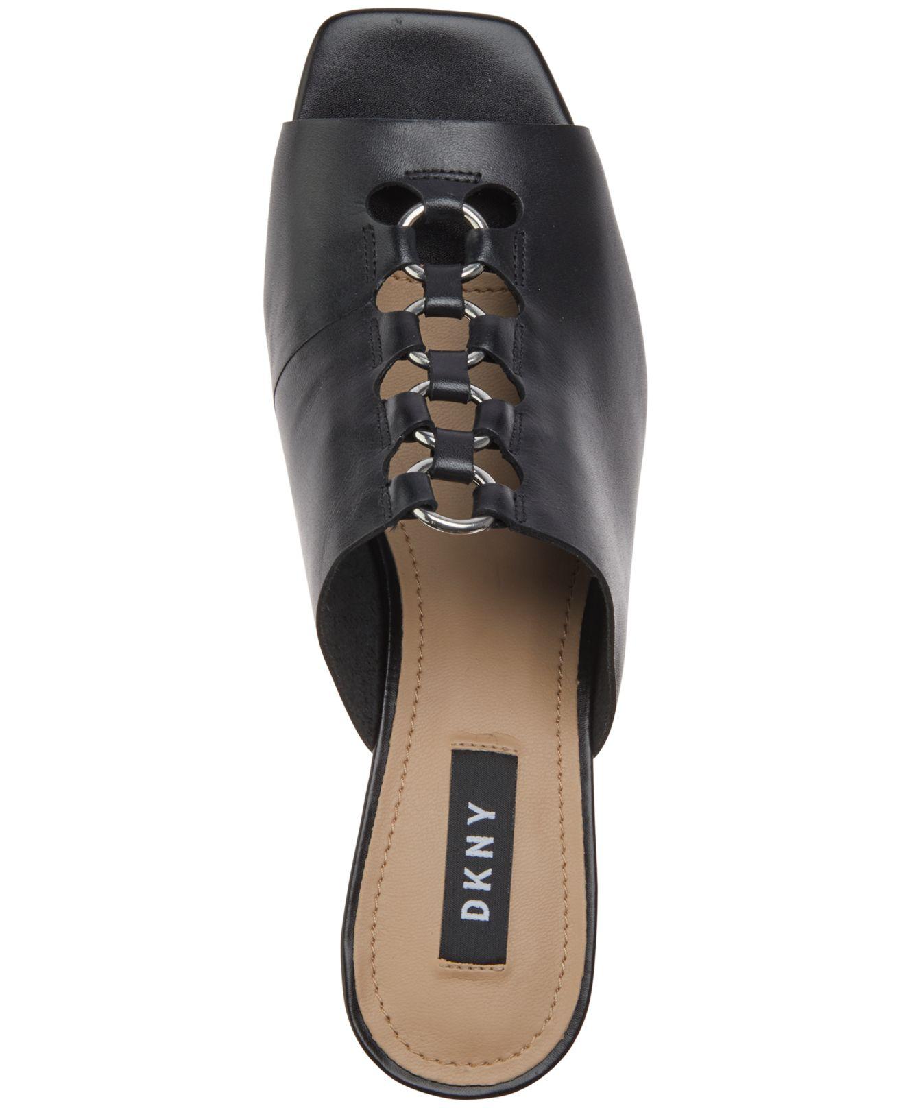 DKNY Leather Greyson Mules, Created For Macy's in Black - Lyst