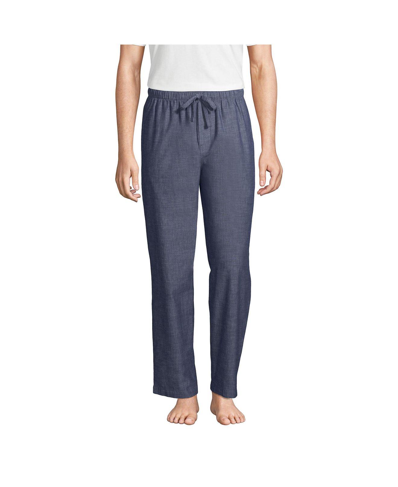 Lands' End Tall Poplin Pajama Pants in Blue for Men Lyst