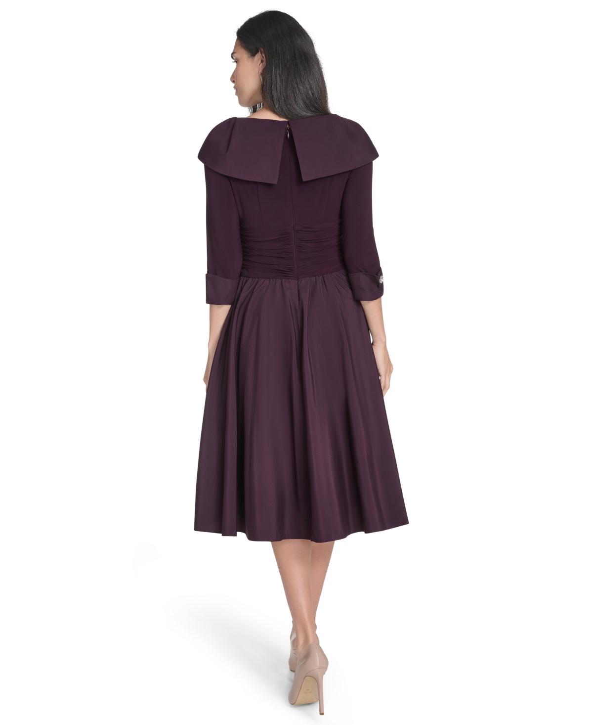 jessica howard women's mixed-media fit & flare midi dress Ladies Dresses Macys Jessica Howard Dresses Jessica Howard Women's Mixed-Media Fit Flare Midi Dress