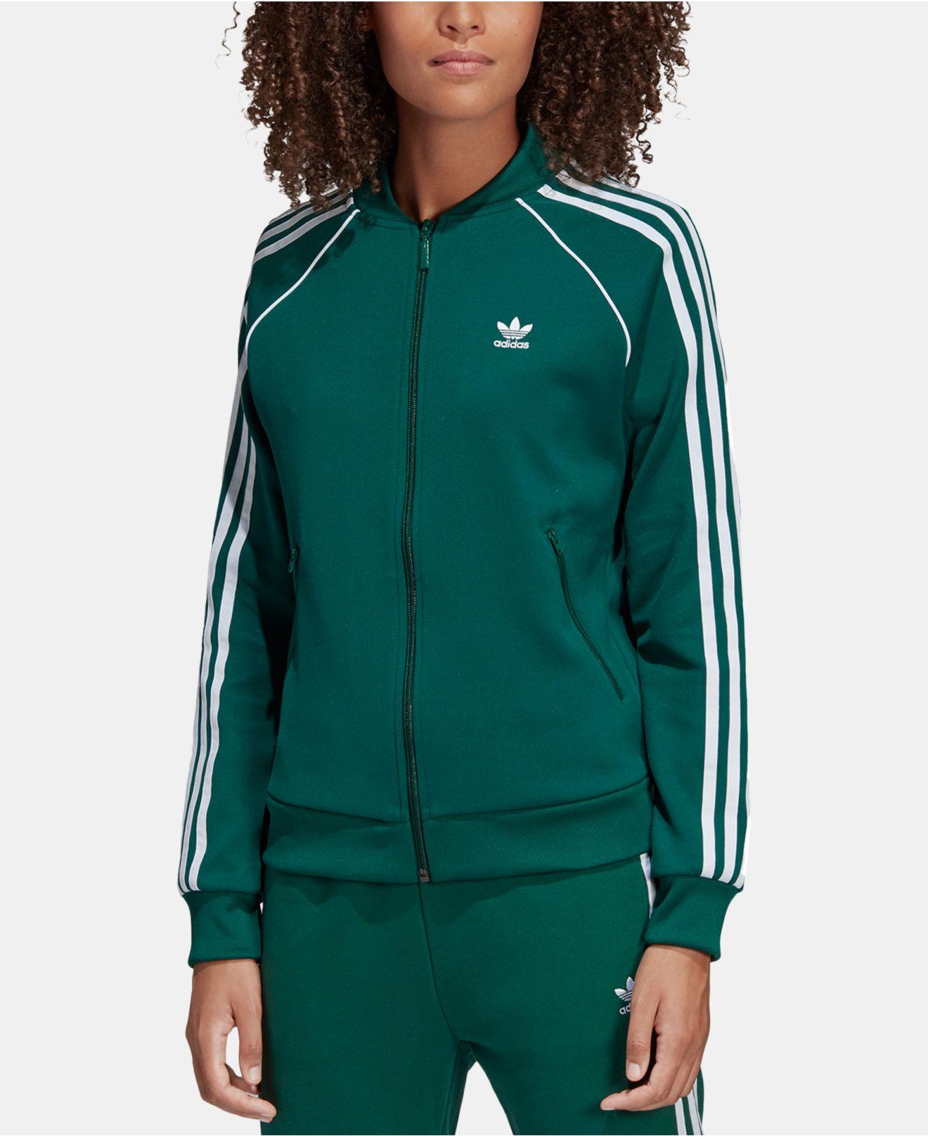 kaste nål fotoelektrisk adidas Sst Collegiate Green Womens Track Jacket | Lyst