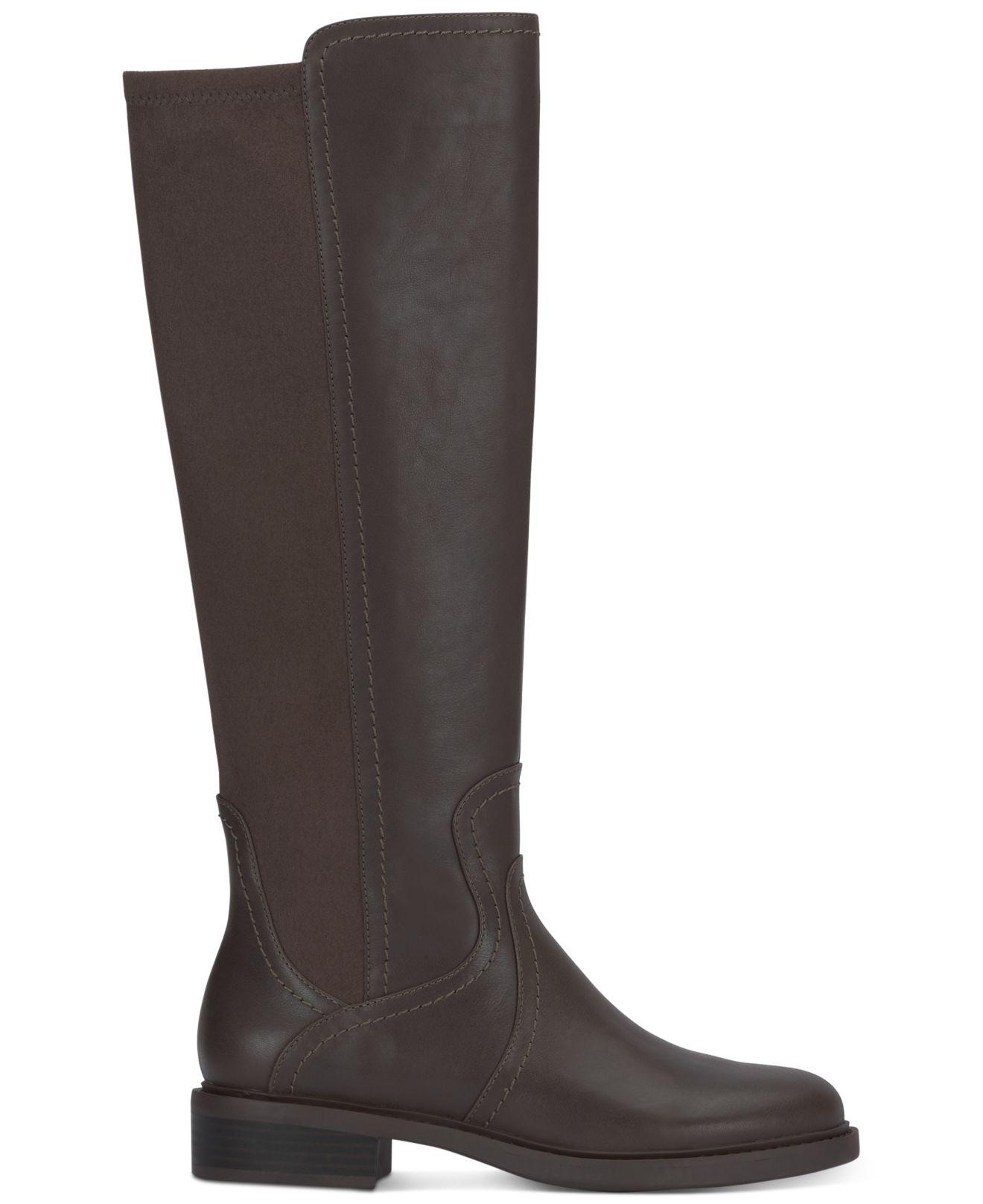 Quenbe Wide-calf Riding Boots in Brown 