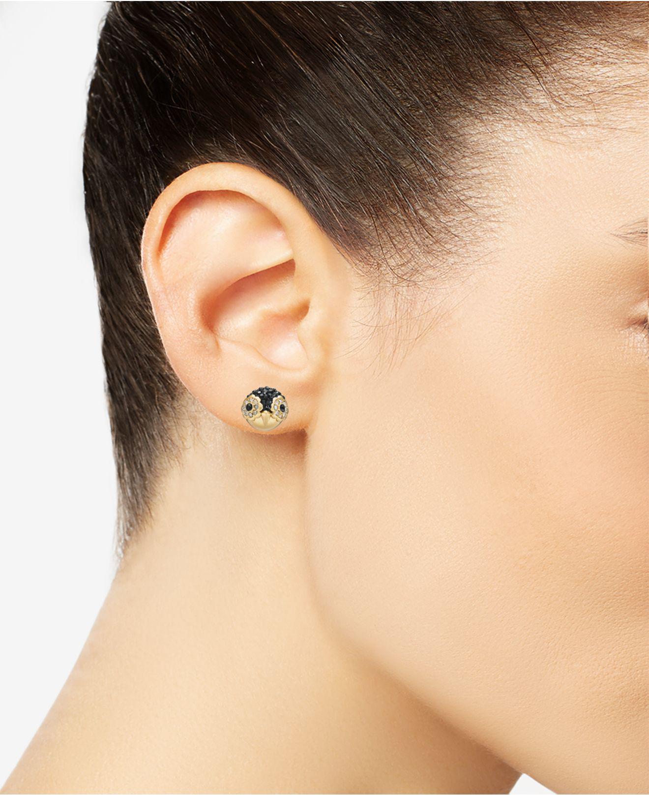 penguin stud earrings