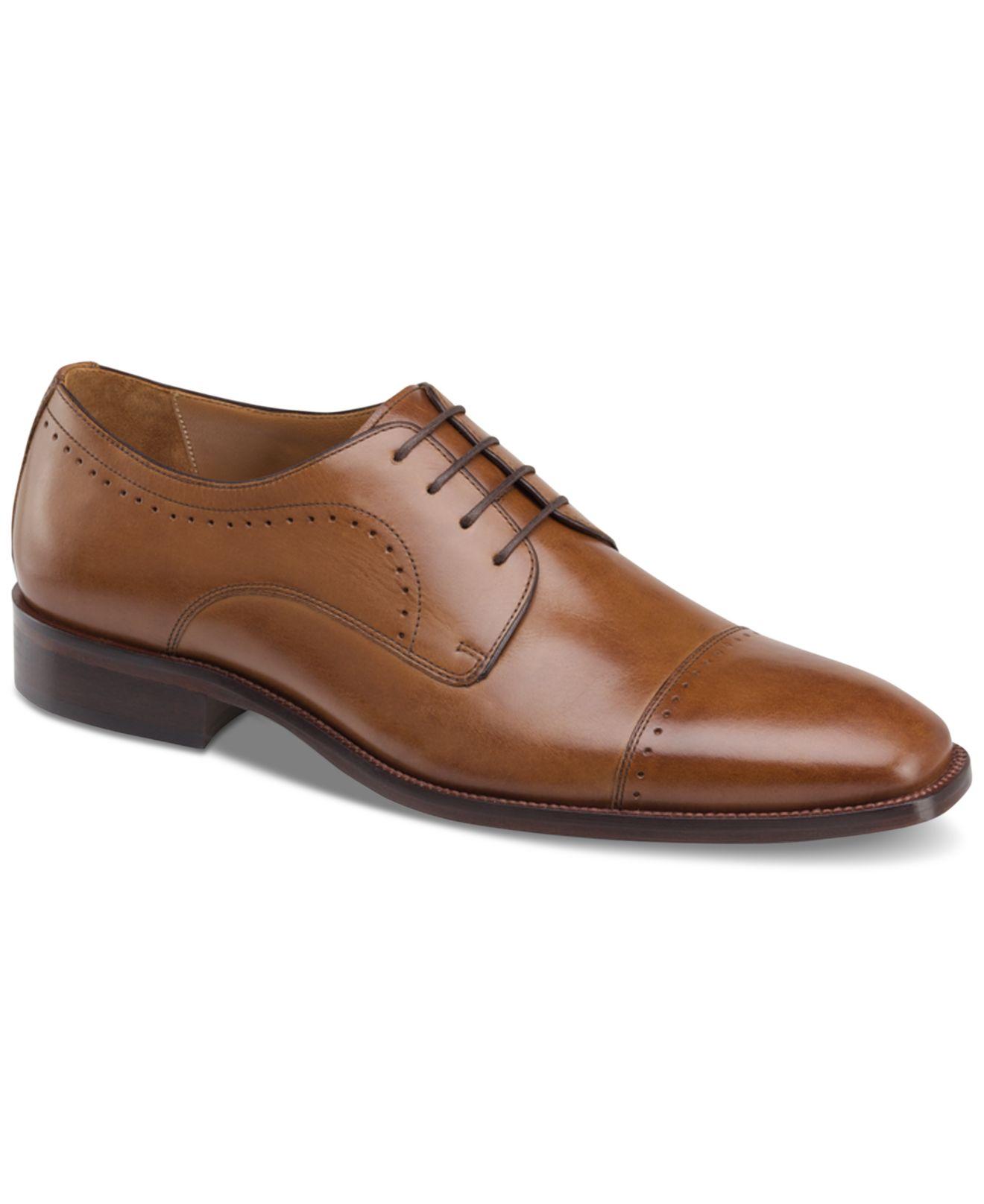Johnston & Murphy Sanborn Cap-toe Lace-up Oxfords in Brown for Men | Lyst