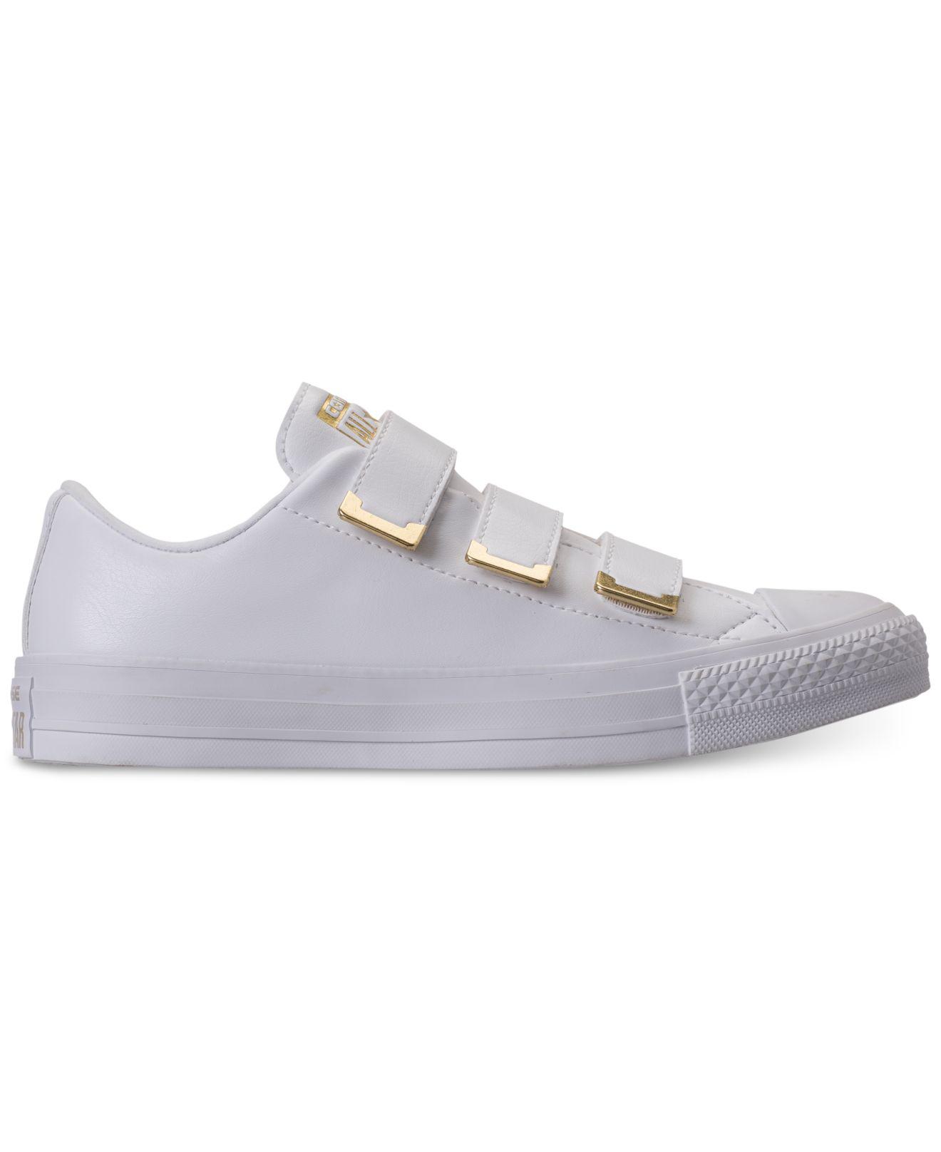 Converse Synthetic Chuck Taylor 3-strap Casual Sneakers From Finish Line in  White | Lyst