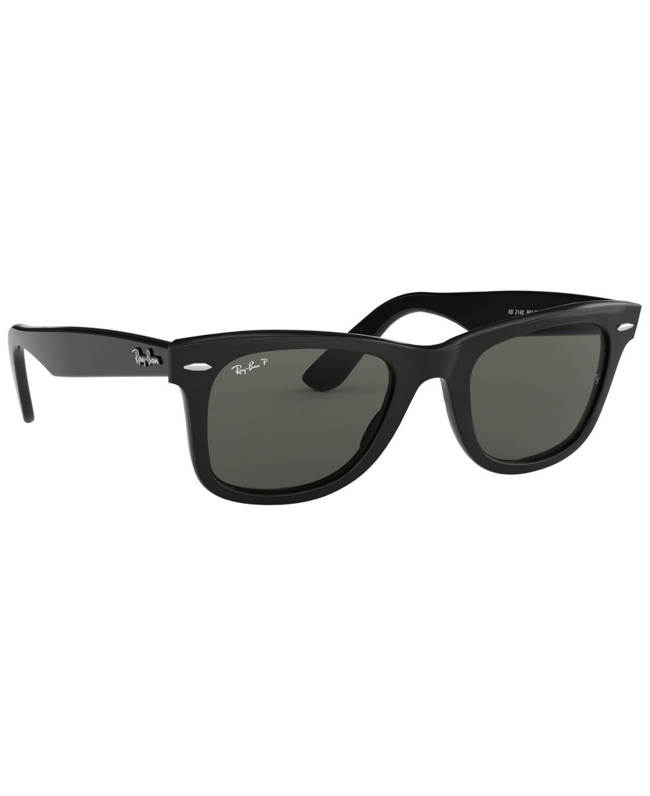 Ray Ban Polarized Sunglasses Rb2140 Original Wayfarer In Black Green Black Save 25 Lyst Ray Ban Polarized Sunglasses Rb2140 Original Wayfarer In Black Green Black Save 25 Lyst