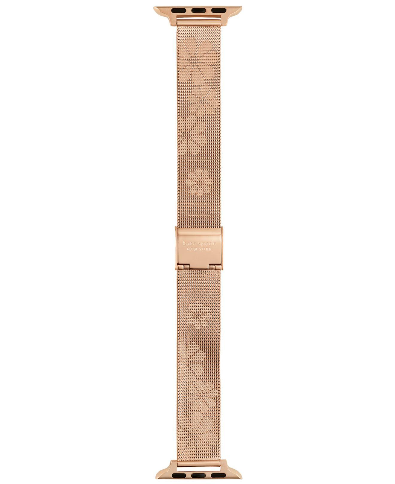 Kate Spade Rose-gold-tone Stainless Steel Mesh 38/40mm Band For Apple Watch®  | Lyst