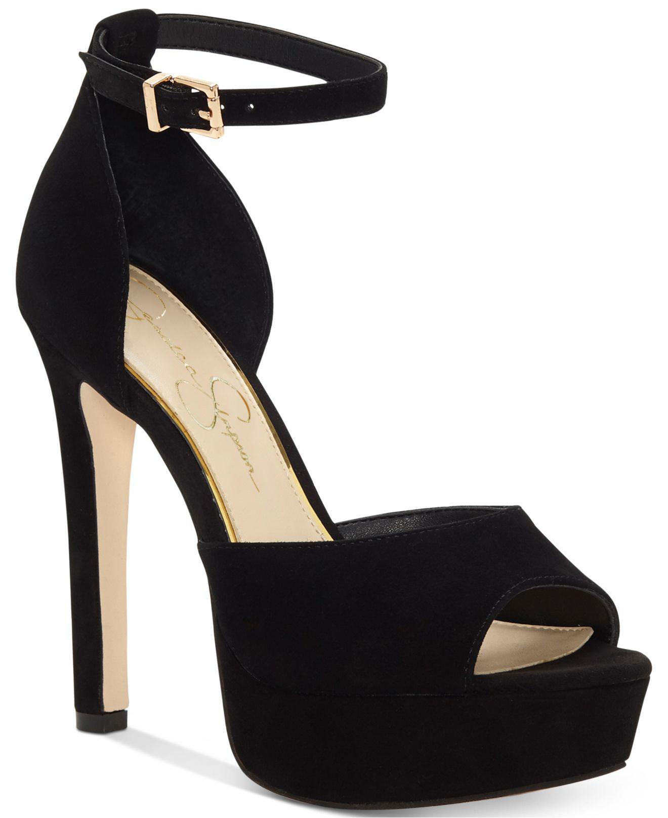 Jessica Simpson Beeya Two-piece Platform Sandals, Created For Macy's in  Black | Lyst
