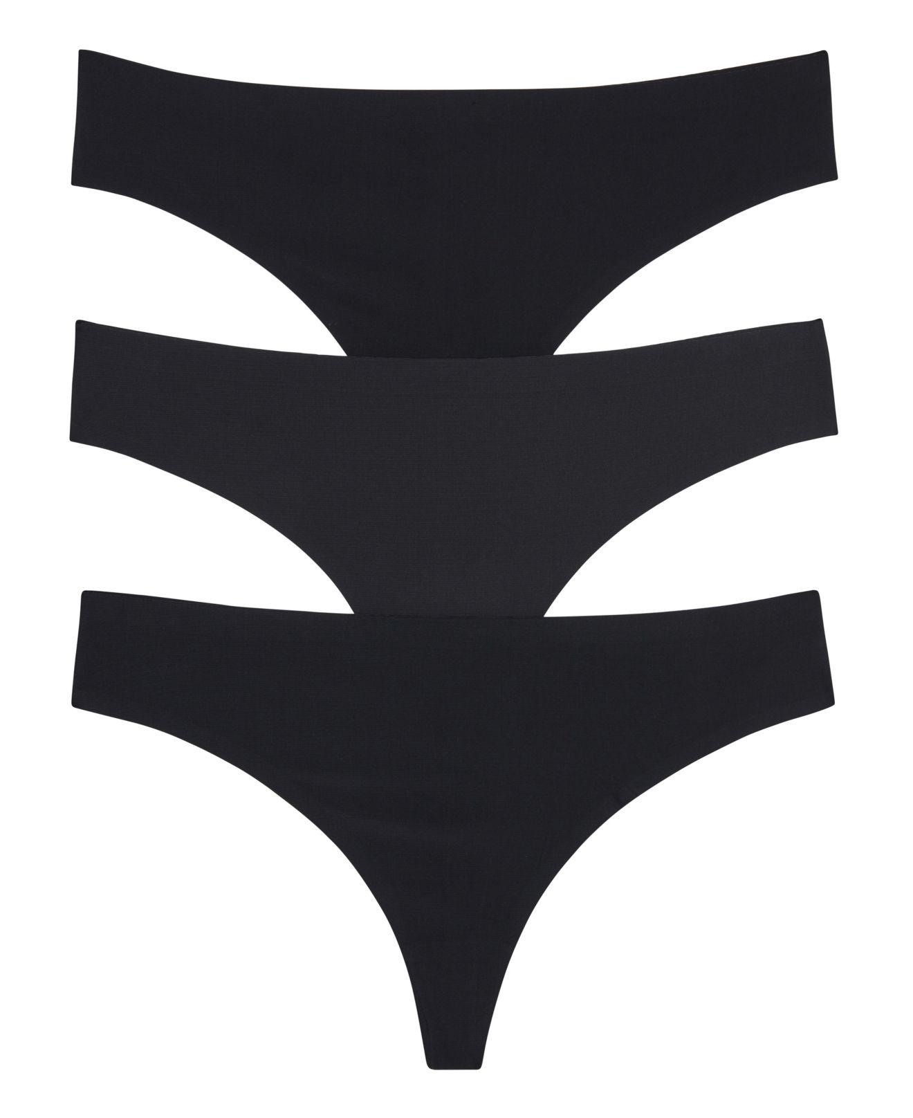 Honeydew Intimates Skinz Thong Underwear Set, 3 Pieces in Black Lyst