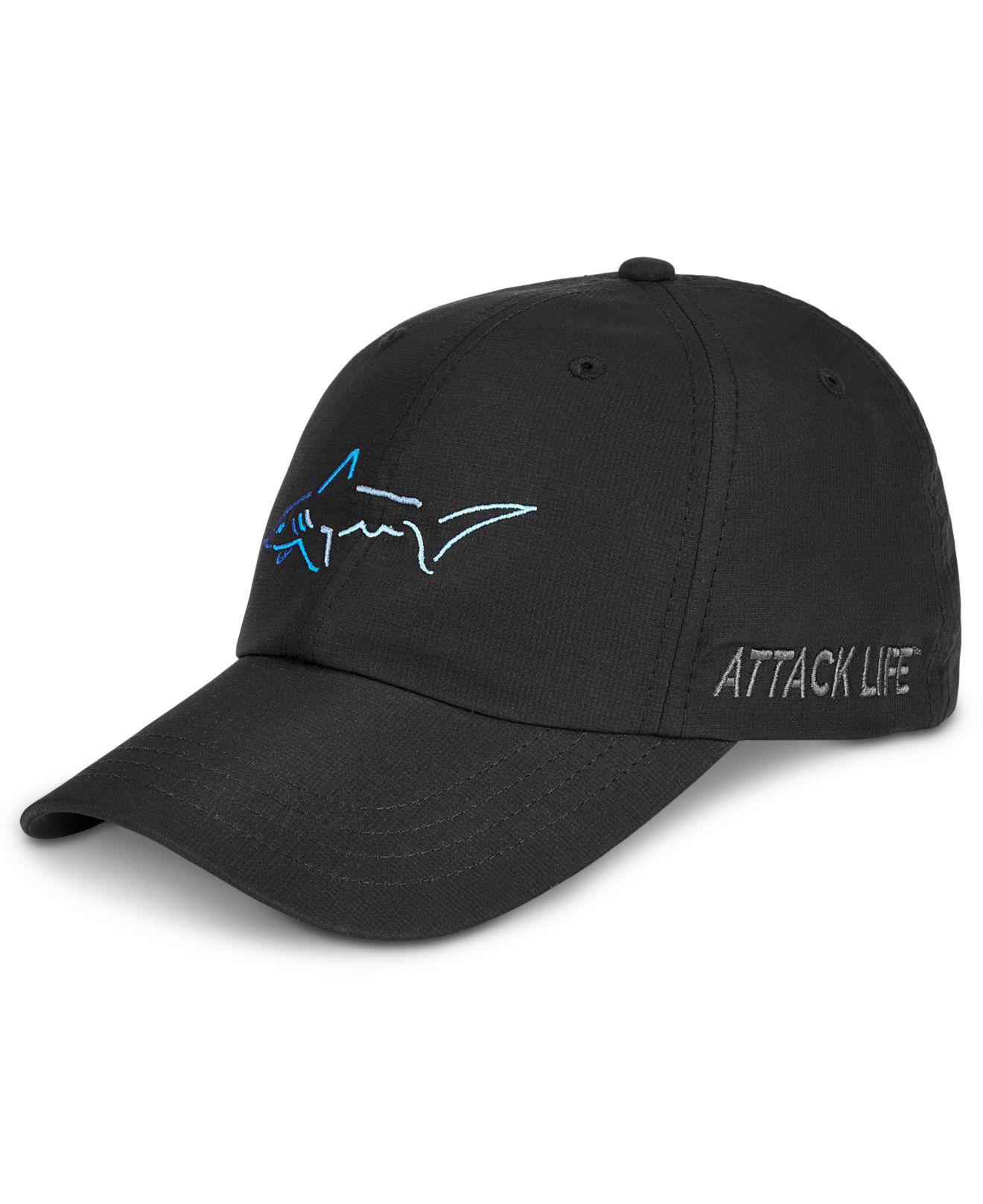 Greg Norman Shark Embroidered Hat in Black for Men | Lyst