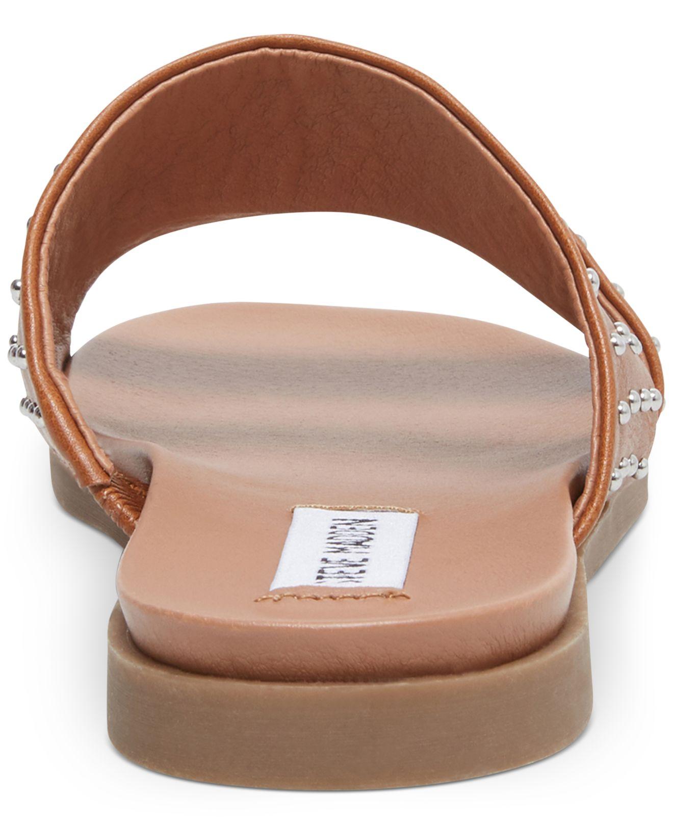 steve madden tan slides