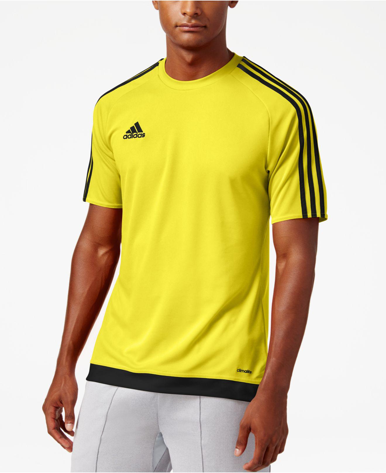 adidas Synthetic Men's Short-sleeve Soccer Jersey in Yellow/Black ...