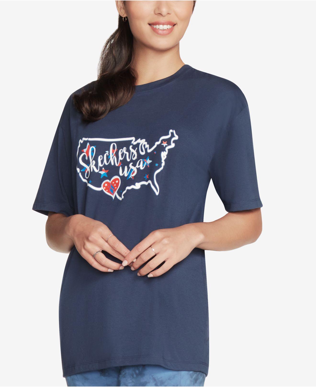 Skechers Americana T-shirt in Blue | Lyst