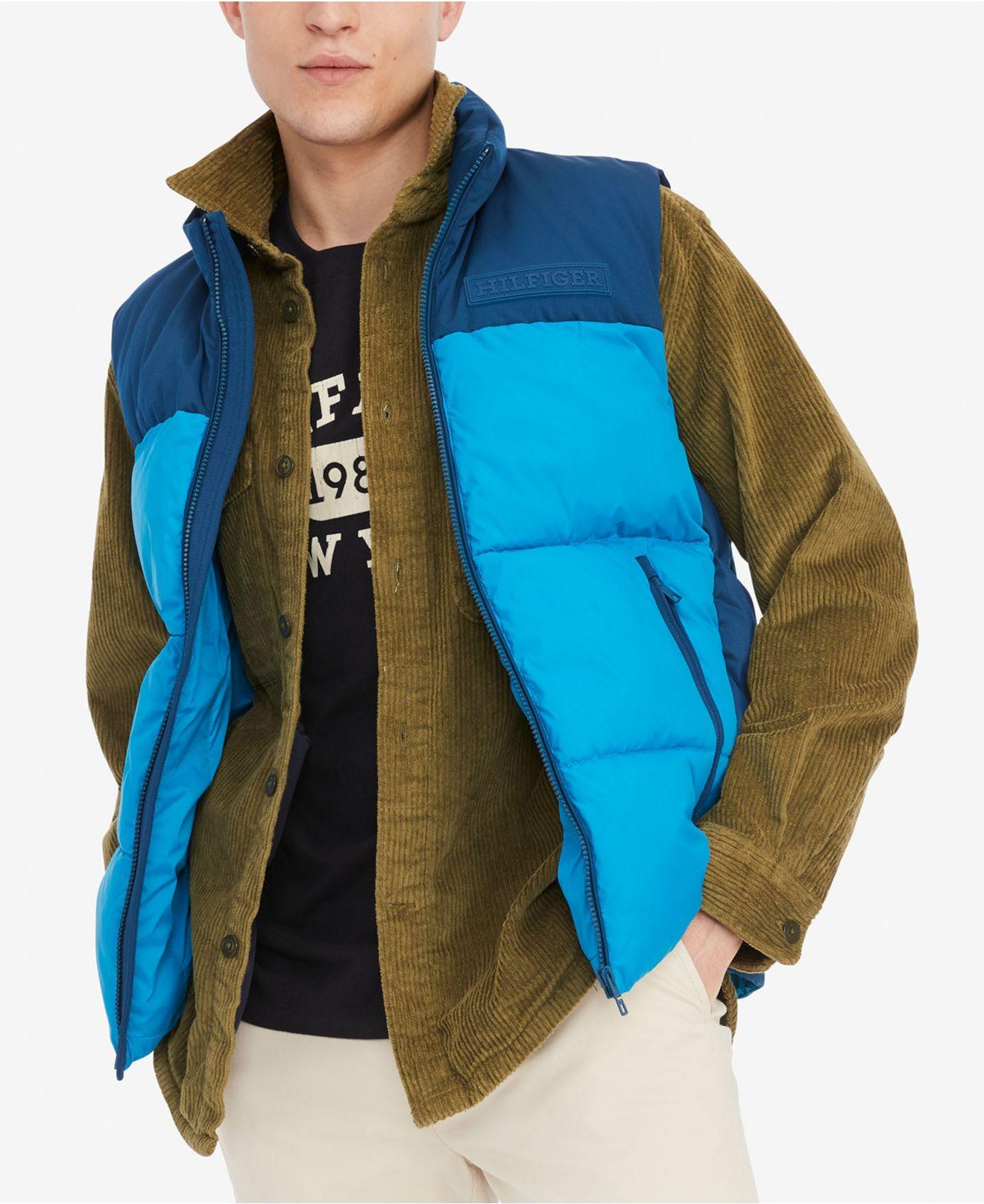 Tommy Hilfiger New York Zip-front Puffer Vest in Blue for Men | Lyst