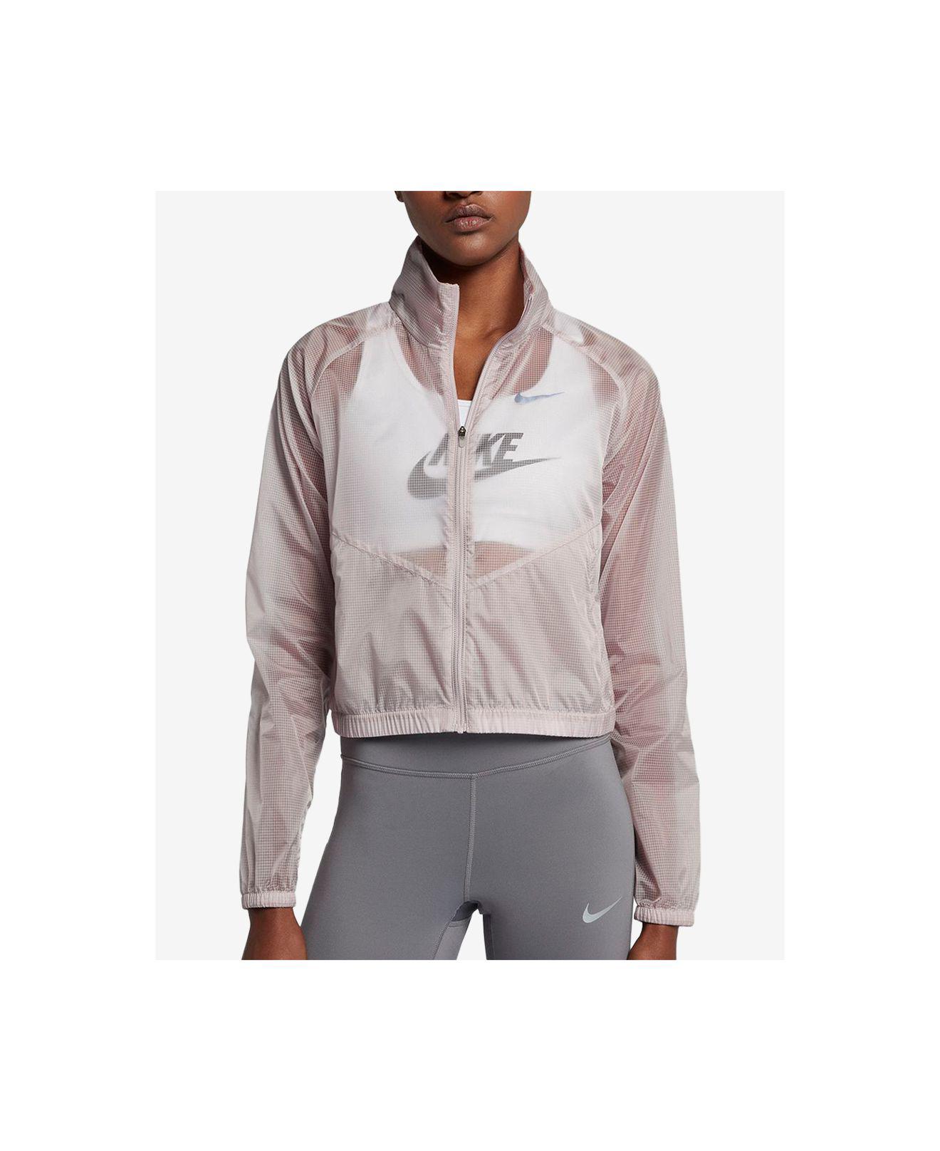 Nike Synthetic Transparent Running Jacket | Lyst