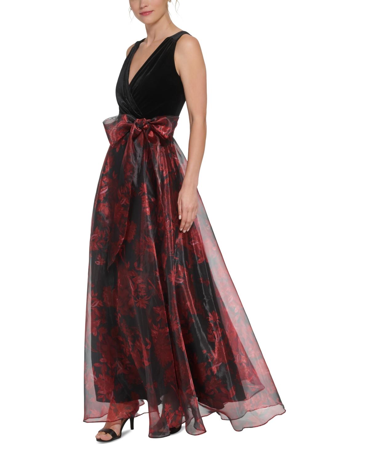Eliza j floral organza gown cheap