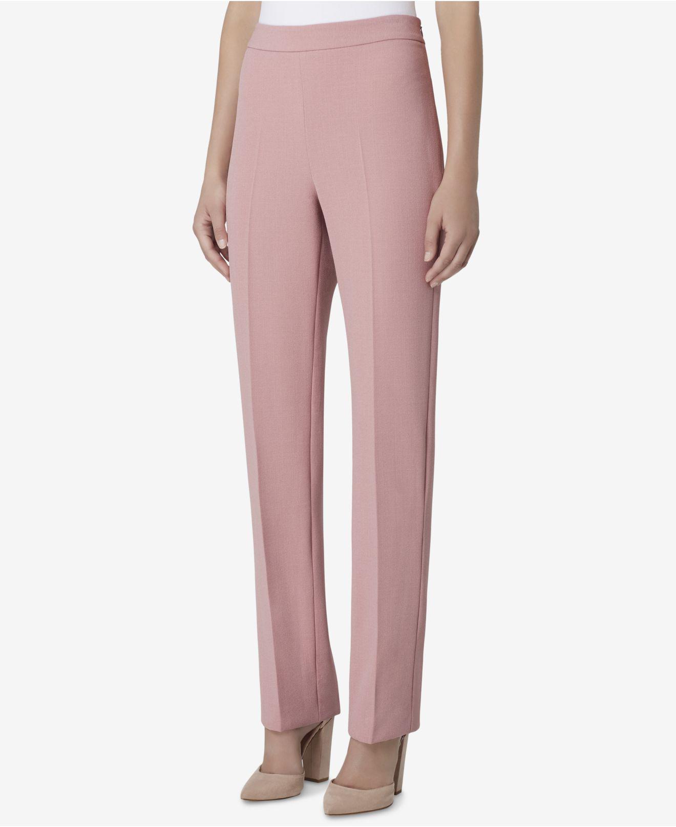 Tahari Petite Peak-lapel Pant Suit in Pink Lyst