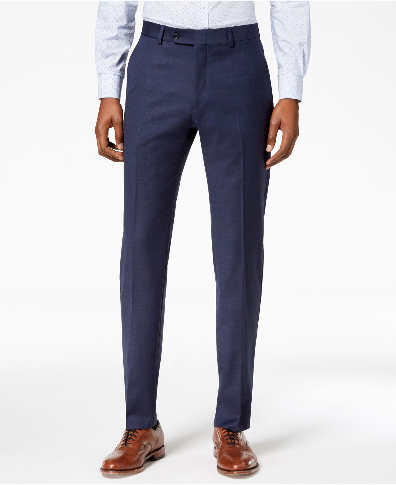 Tommy Hilfiger Modern-fit Th Flex Stretch Suit Pants in Blue for Men | Lyst