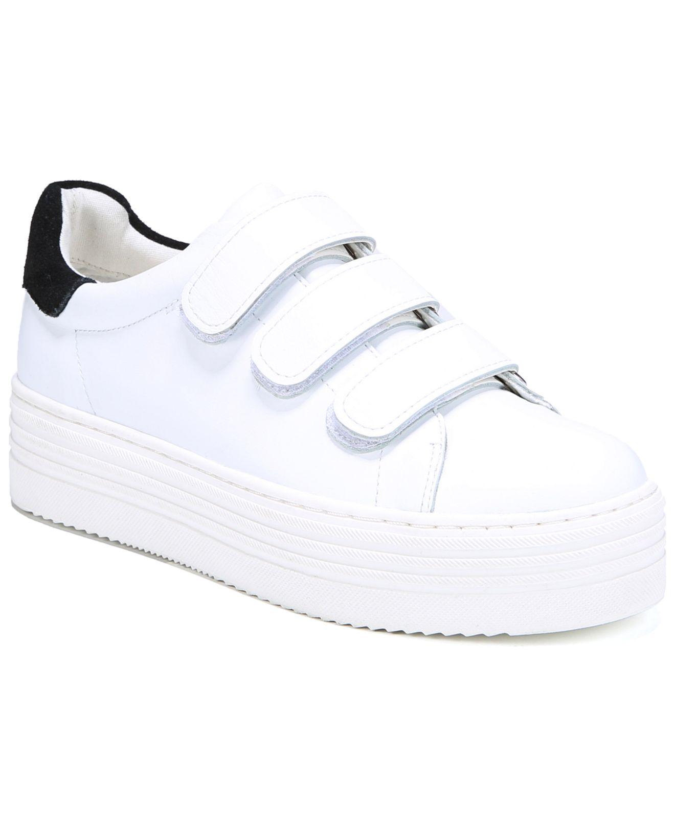 Sam Edelman Spence Velcro Strap Sneakers in White