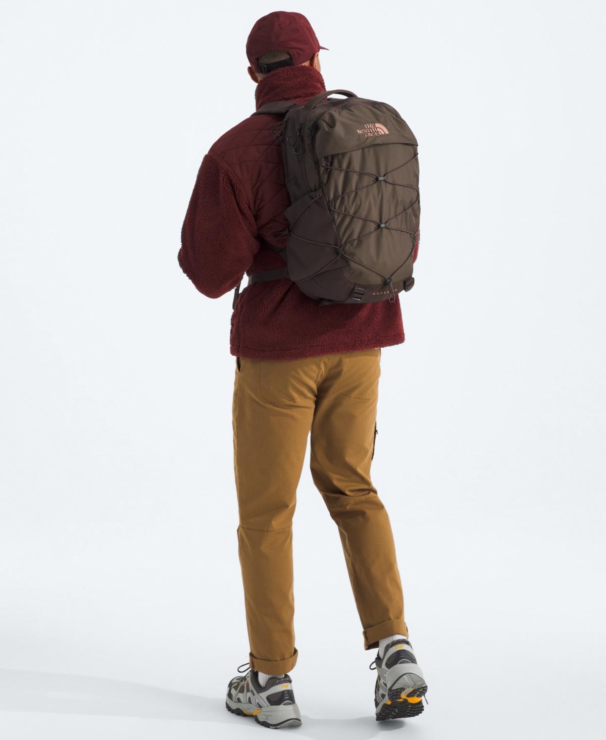 brown north face backpack wearing The North Face Borealis Backpack in Brown for Men