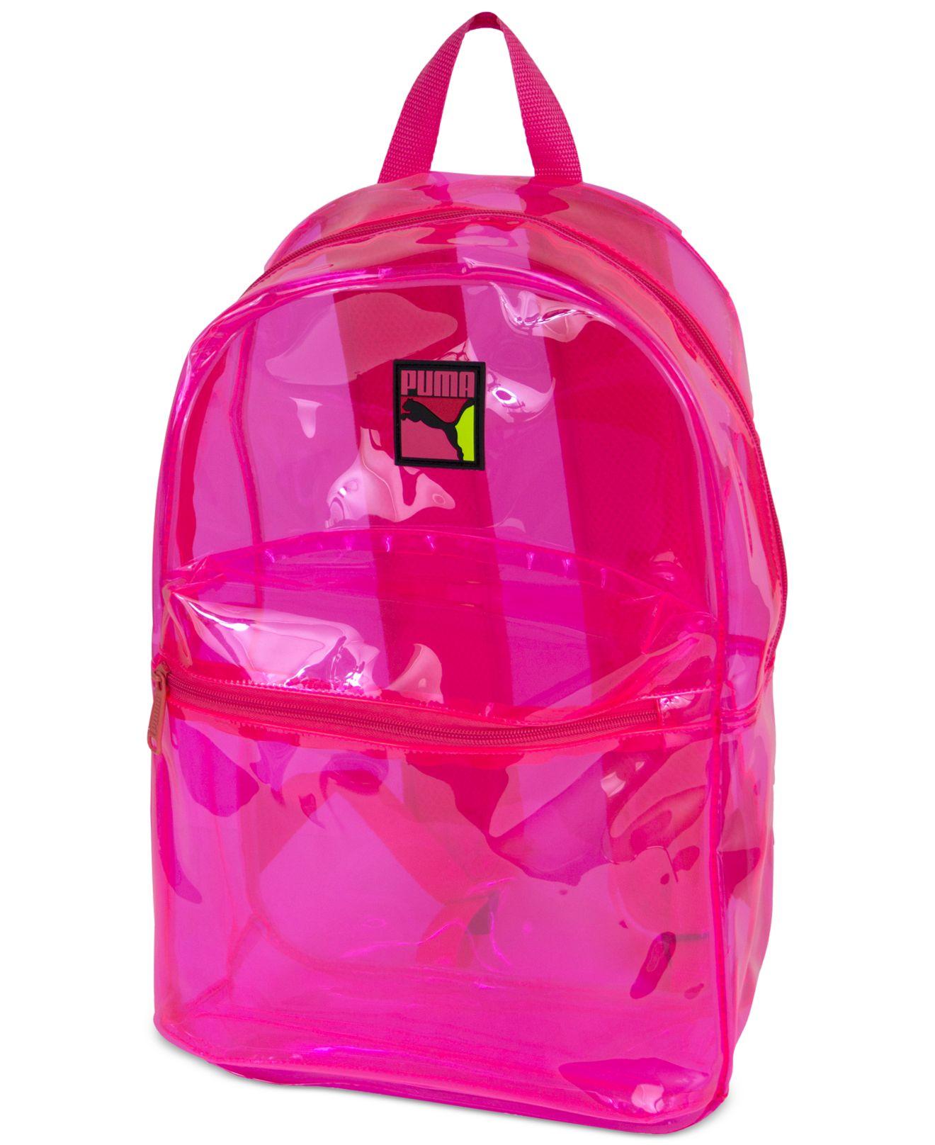 pink backpack clear