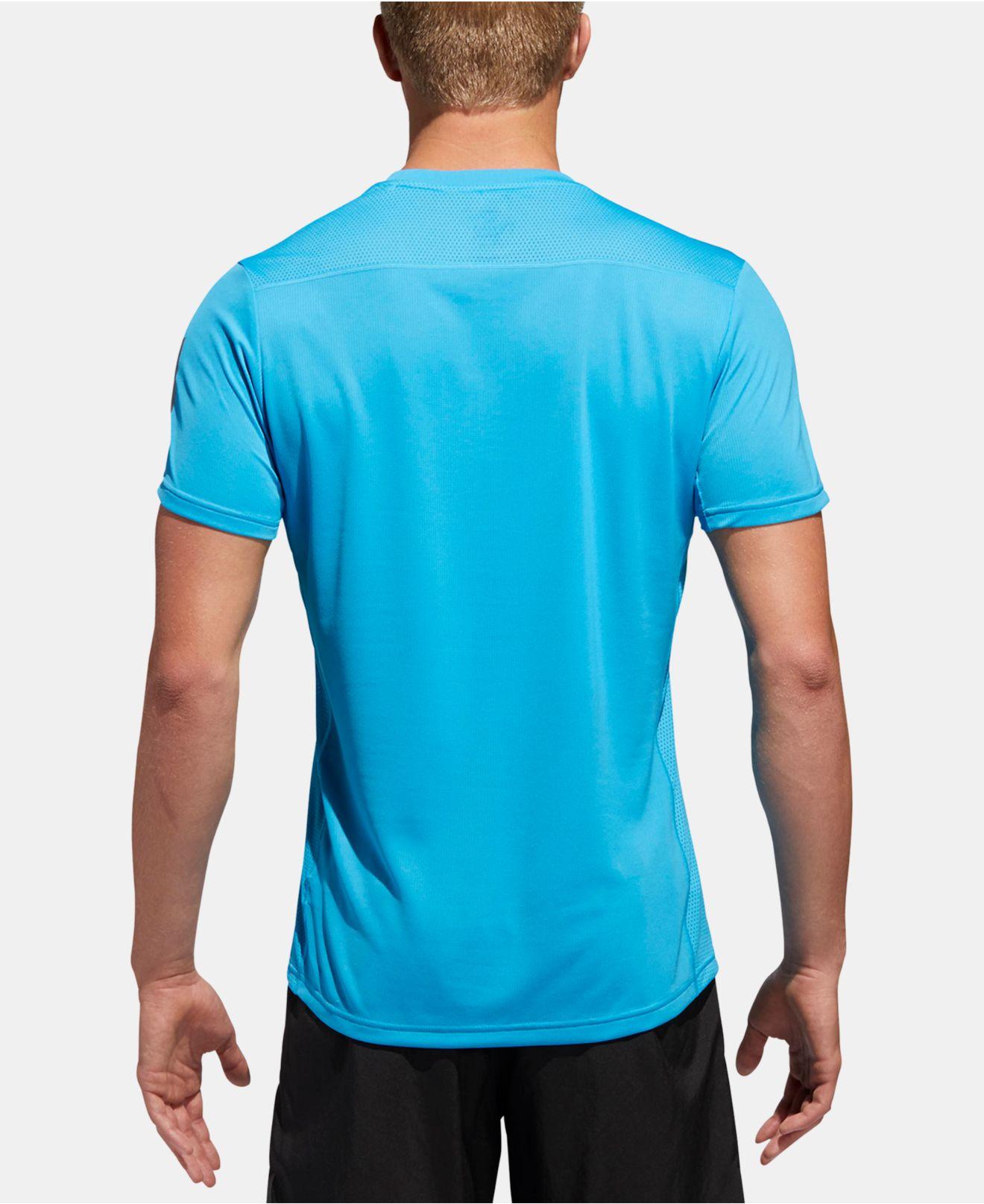 adidas Synthetic Climacool® T-shirt in Blue for Men - Lyst