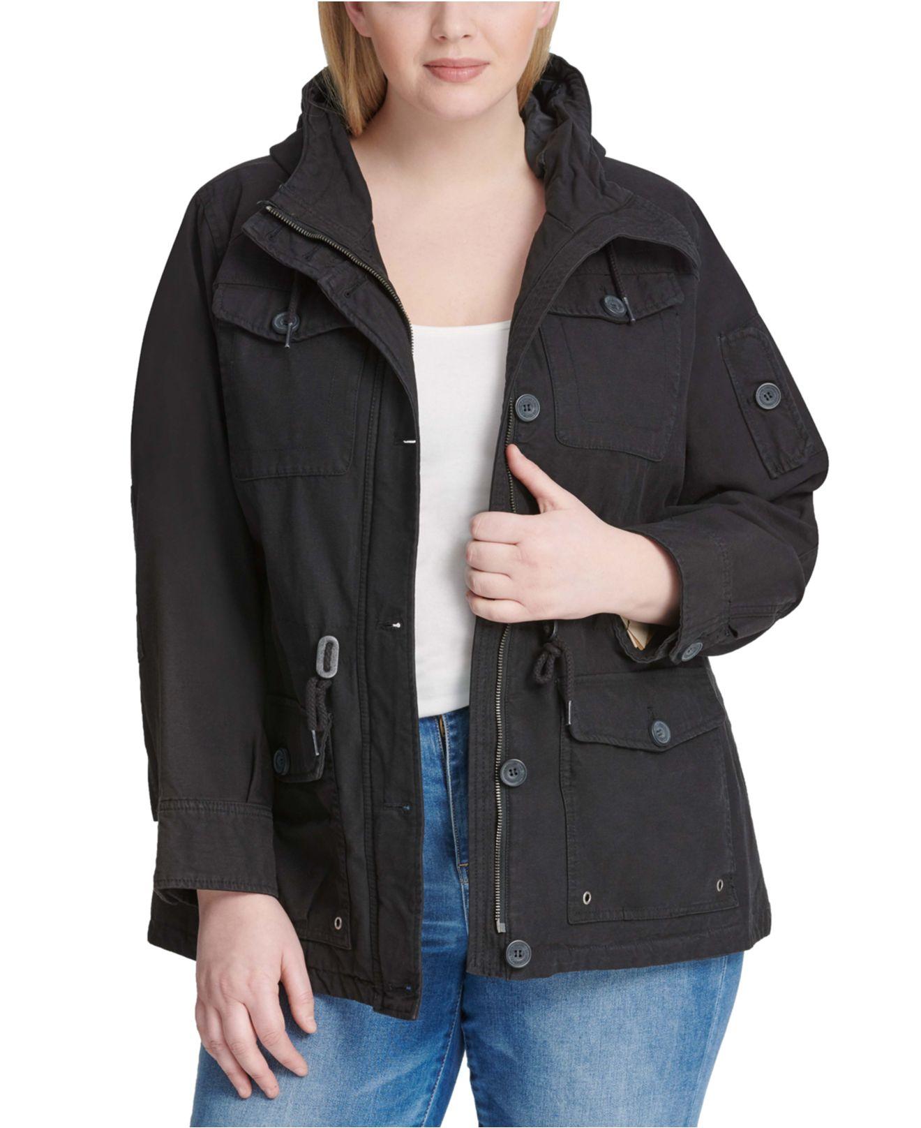 Levi's ® Trendy Plus Size Cotton Utility Jacket in Black Lyst
